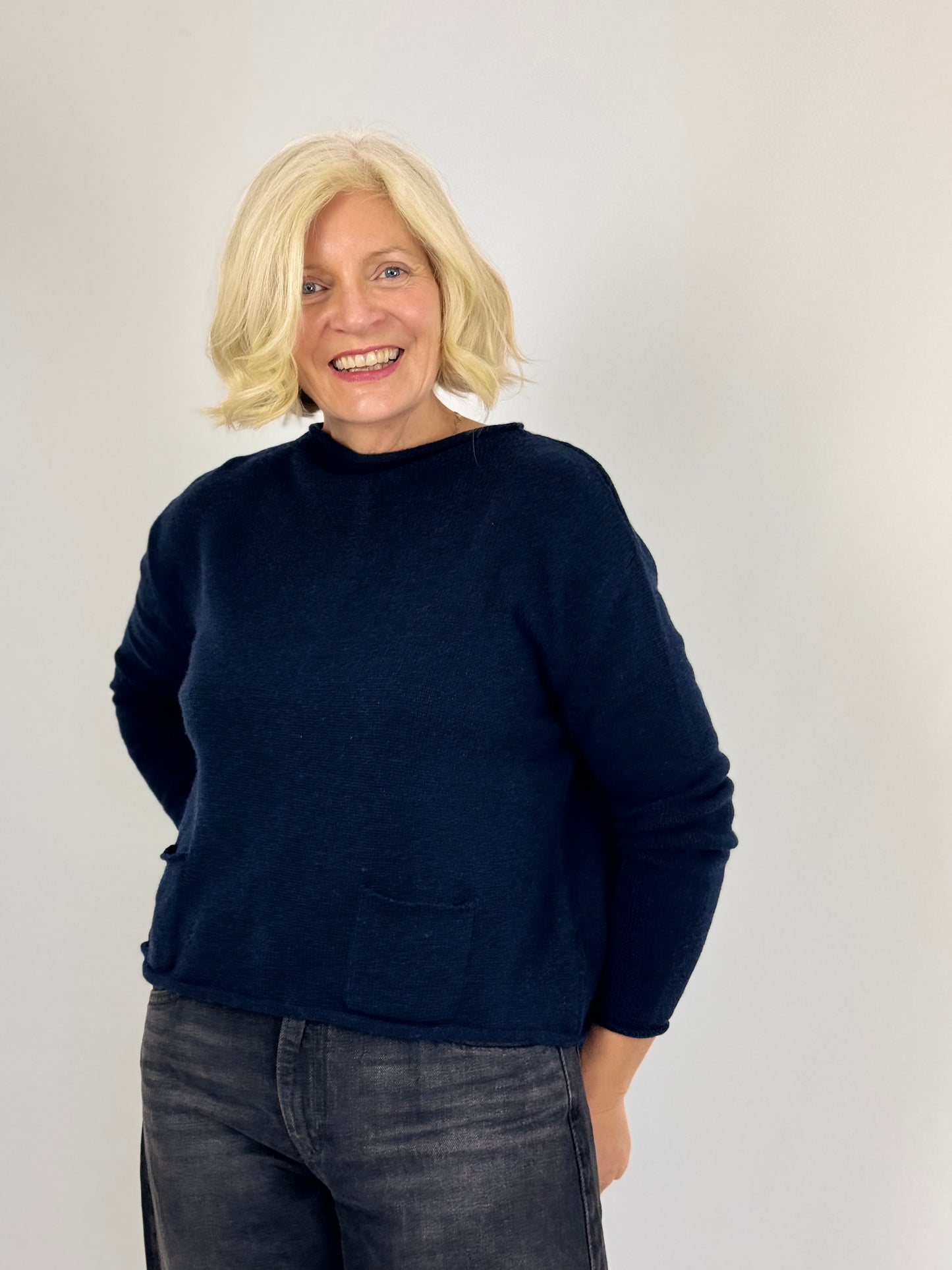 Cordelia James Gaga Cash/Wool Jumper Navy Marl