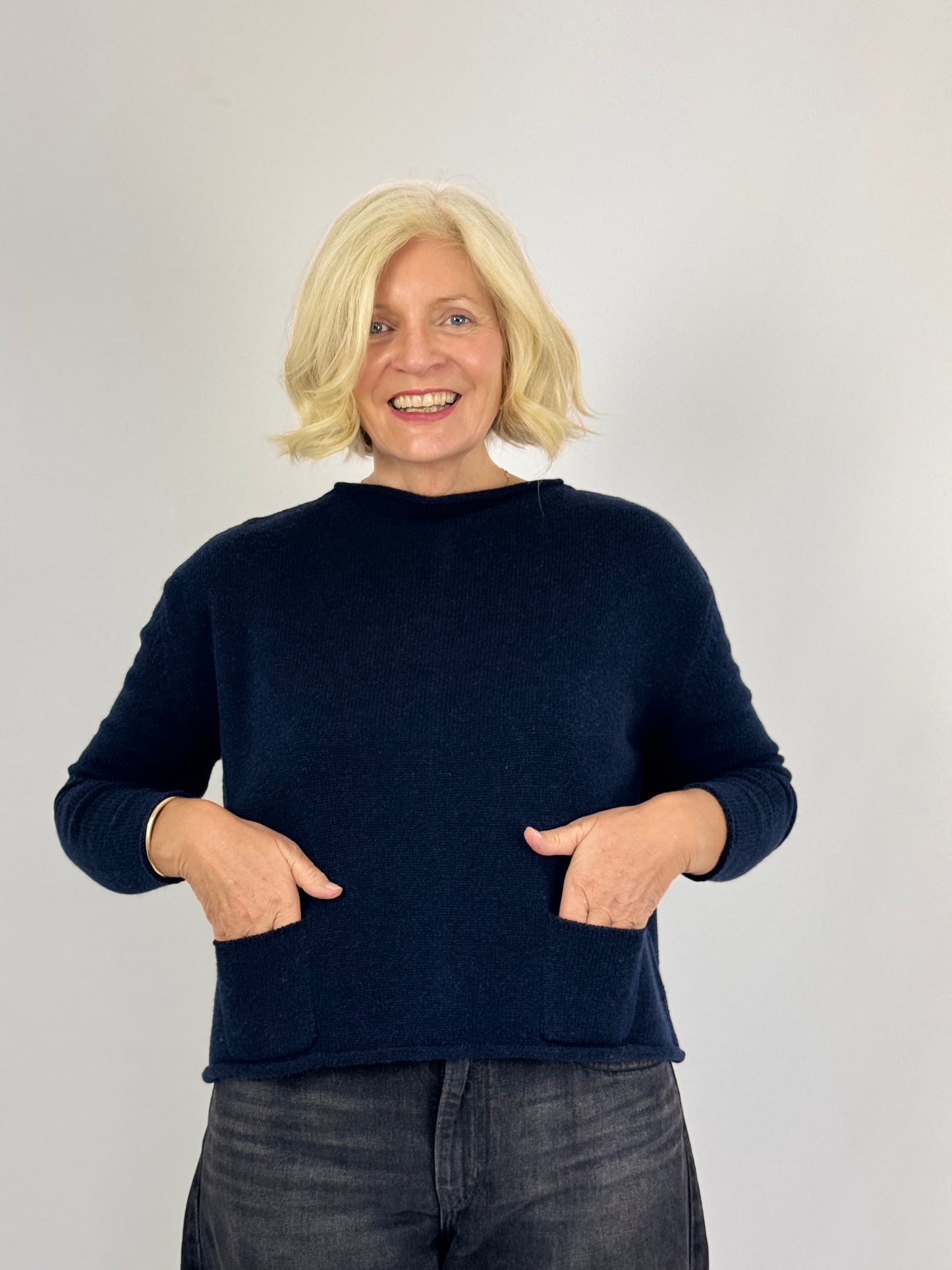 Cordelia James Gaga Cash/Wool Jumper Navy Marl