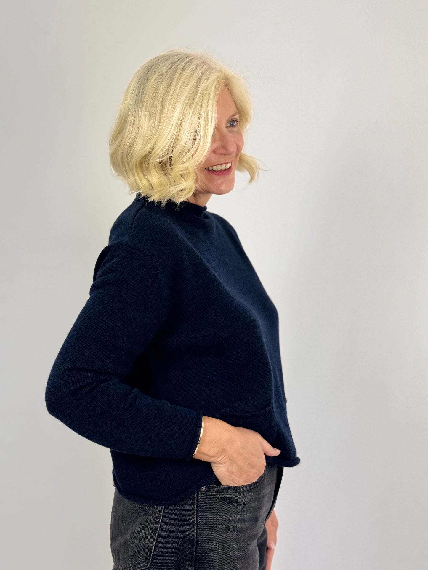 Cordelia James Gaga Cash/Wool Jumper Navy Marl