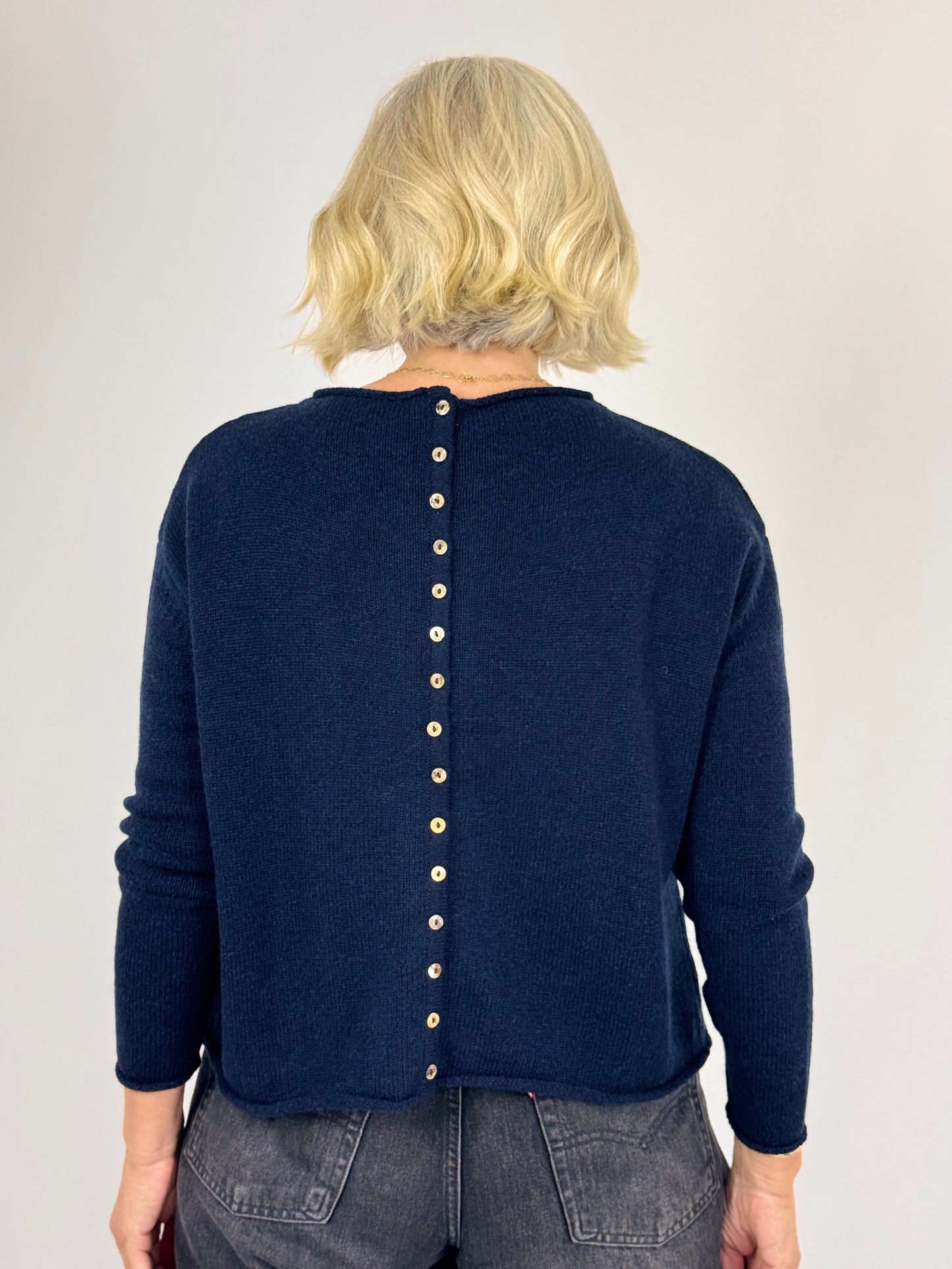 Cordelia James Gaga Cash/Wool Jumper Navy Marl