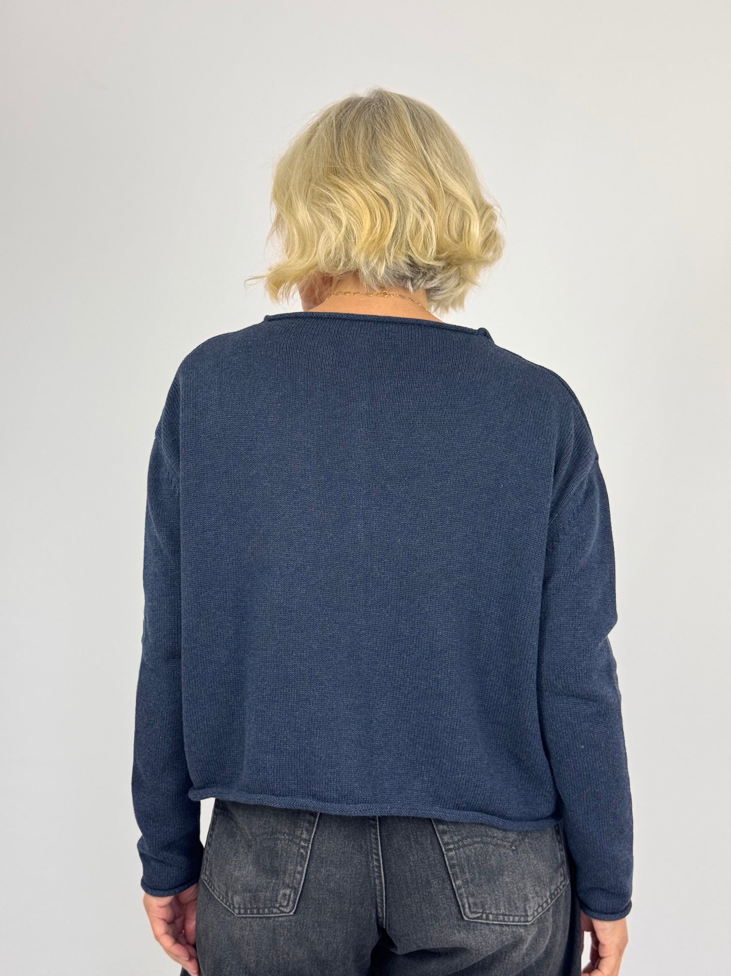 Cordelia James Gani Cardigan Navy Marl