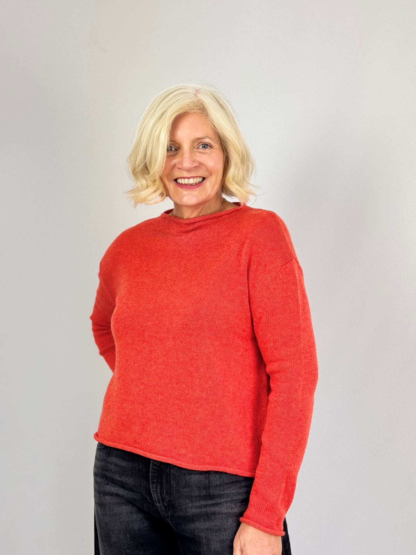 Cordelia James Pea Cash/Wool Jumper Flame