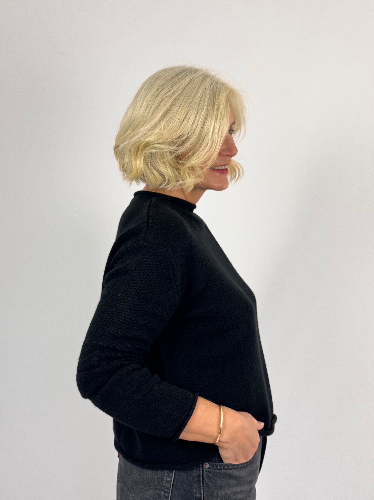 Cordelia James Pea Cash/Wool Jumper Black