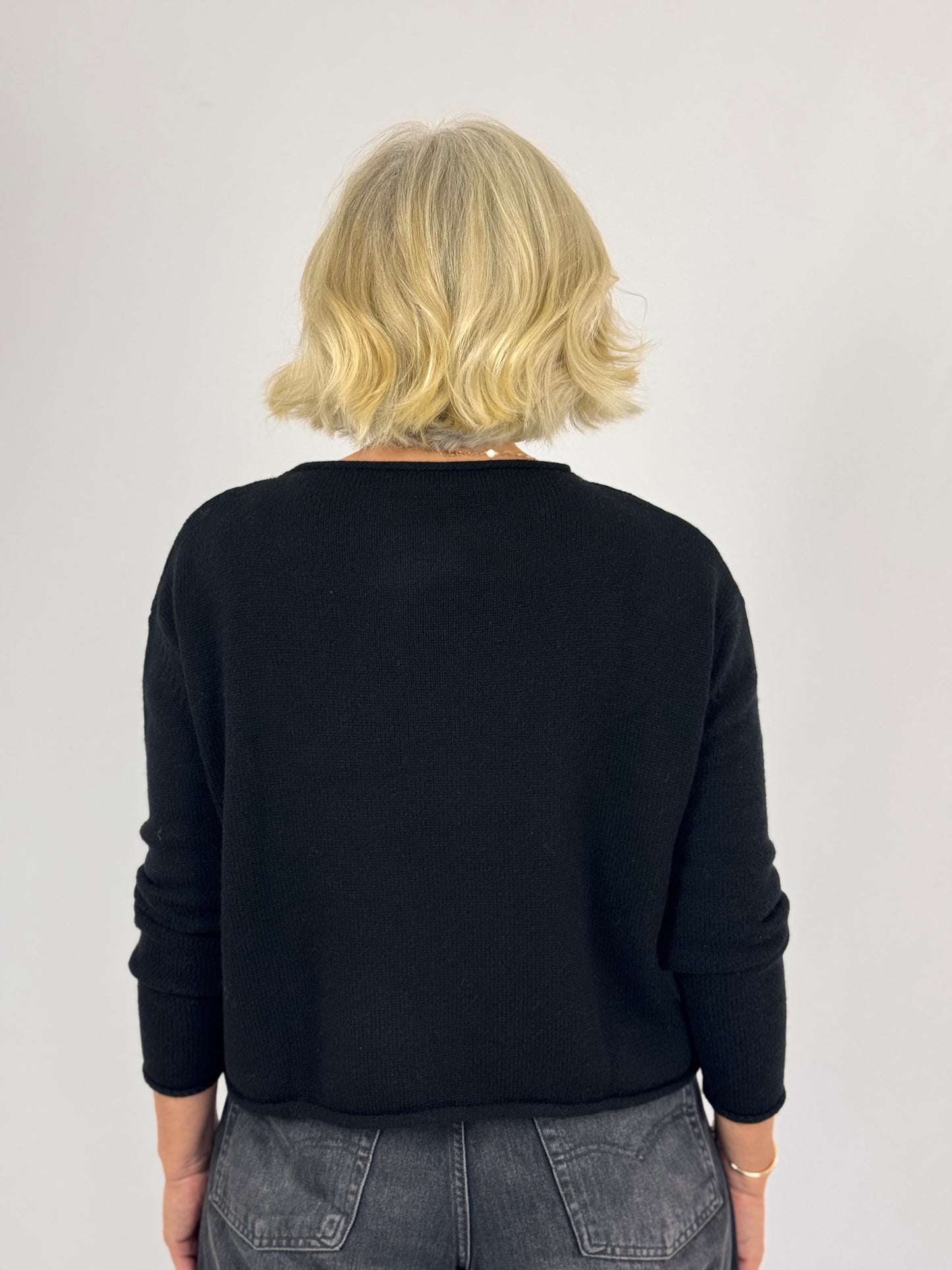 Cordelia James Pea Cash/Wool Jumper Black