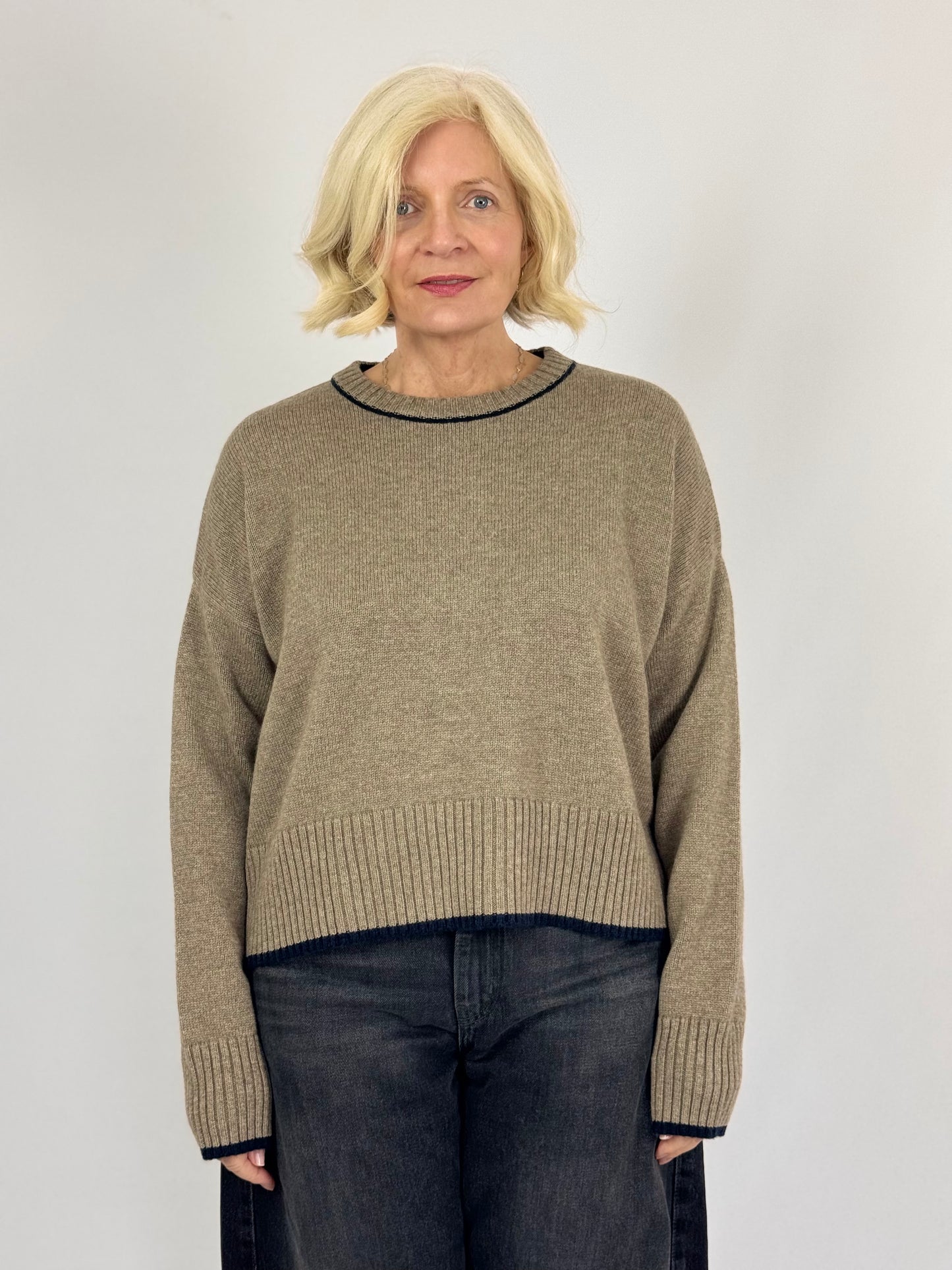 Cordelia James Renee Jumper Mocha/Navy Marl