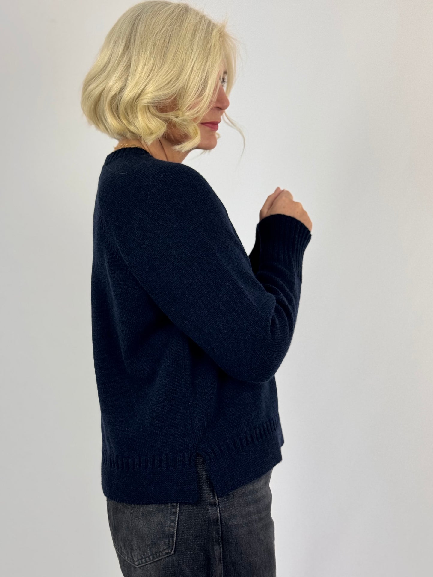 Cordelia James Devon Jumper Navy Marl