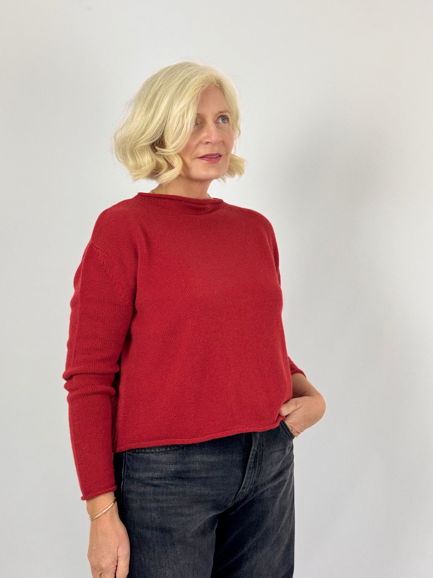 Cordelia James Pea Cash/Wool Jumper Rust
