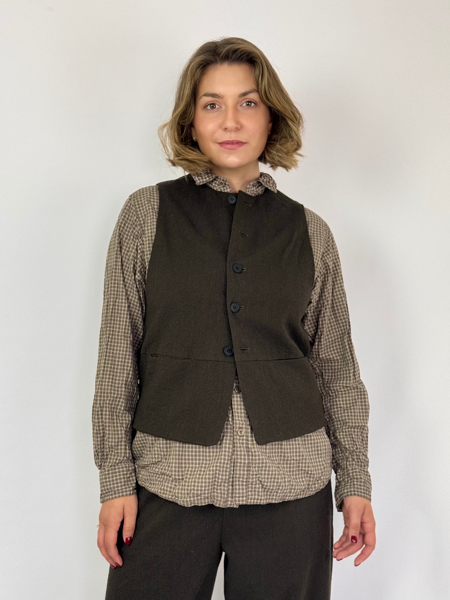 Pas De Calais 3354 Waiscoat Khaki