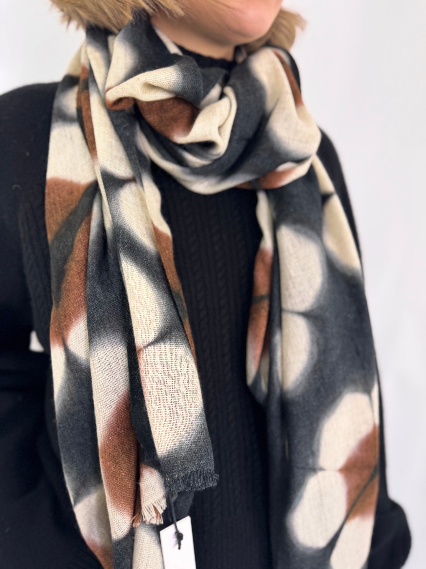 Denovembre Beliss Scarf Black/Cognac
