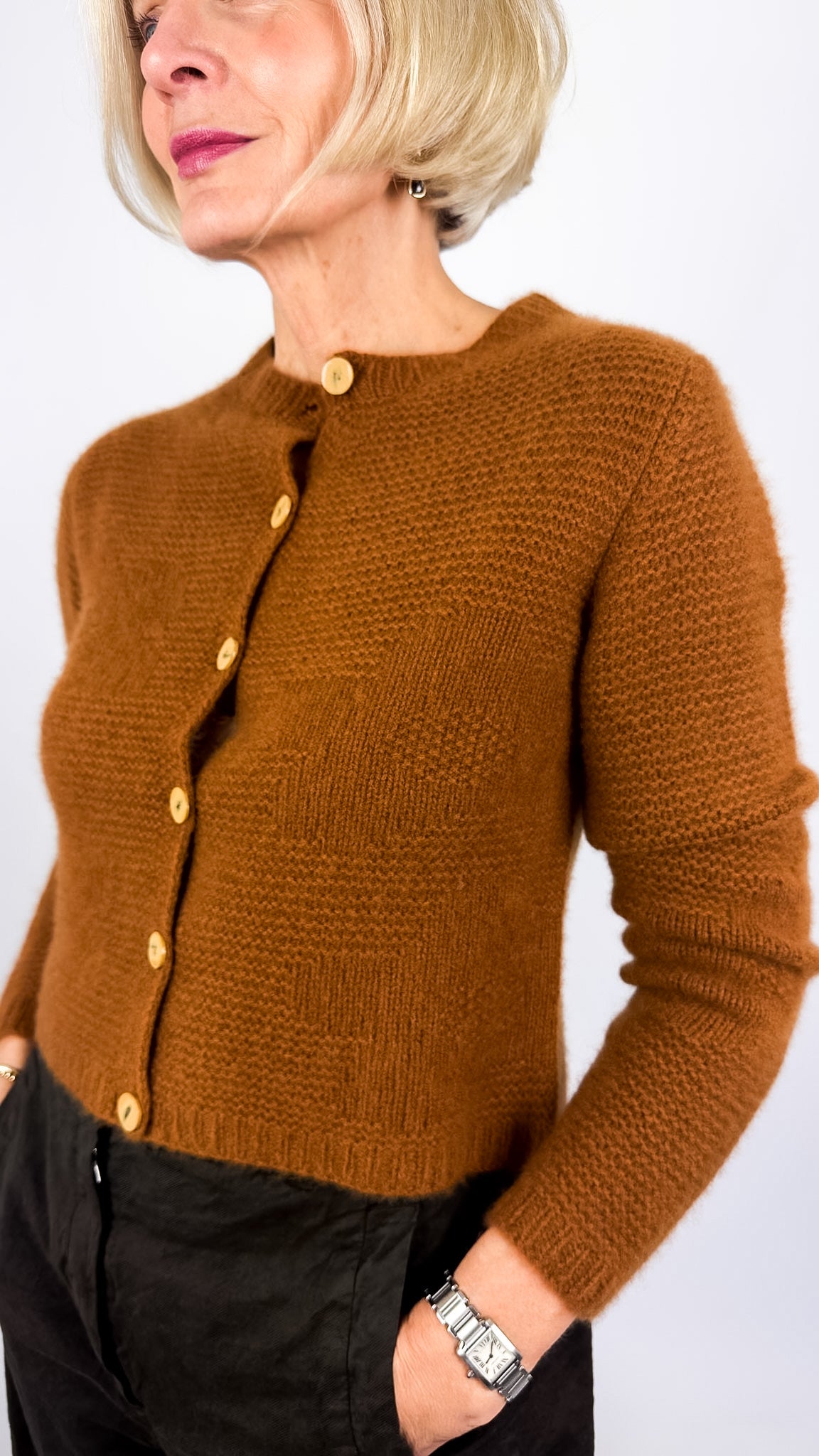 Sula Flower Cardi Caramel