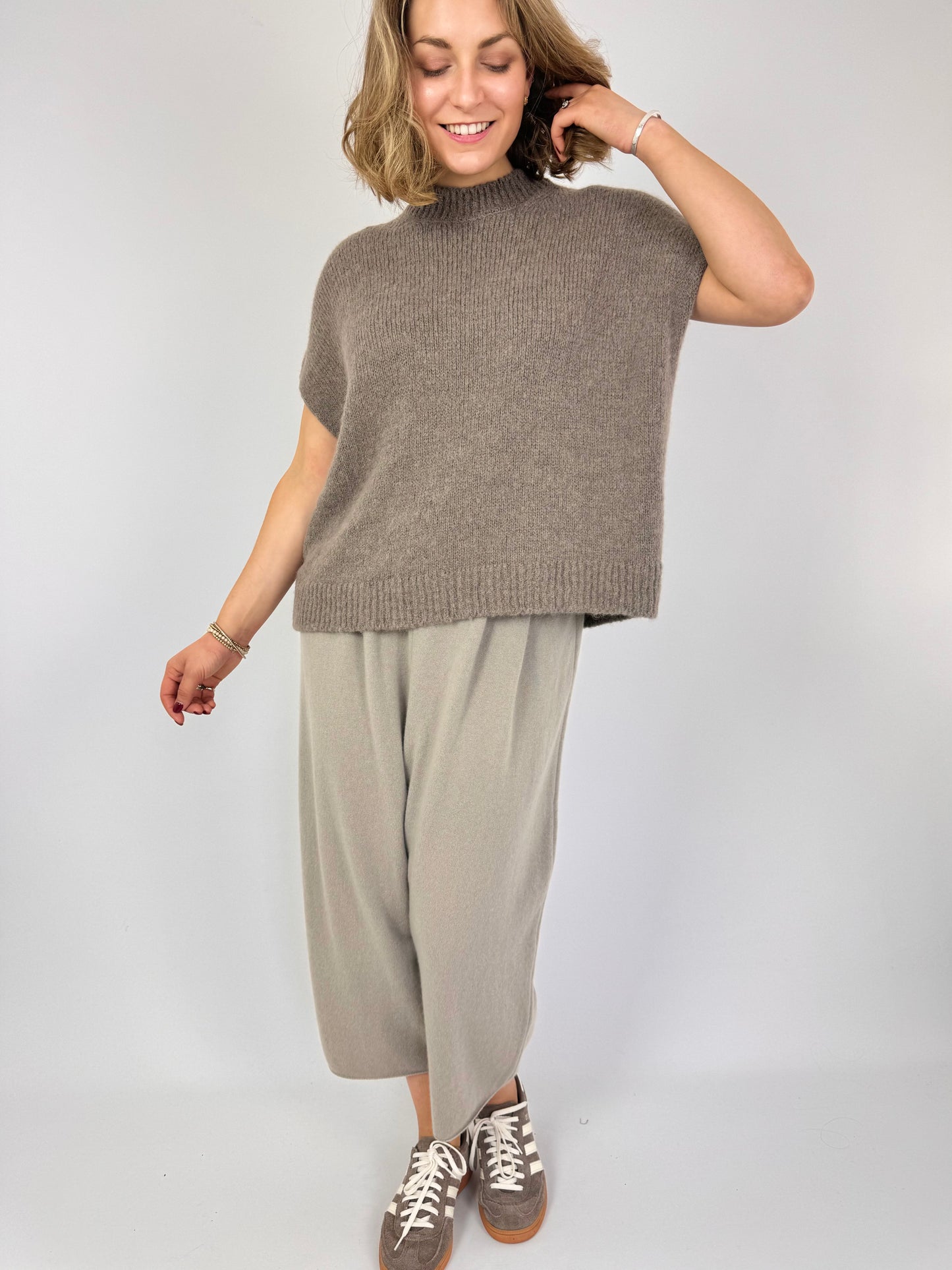 Evam Eva Lily Sleeveless Jumper Mocha