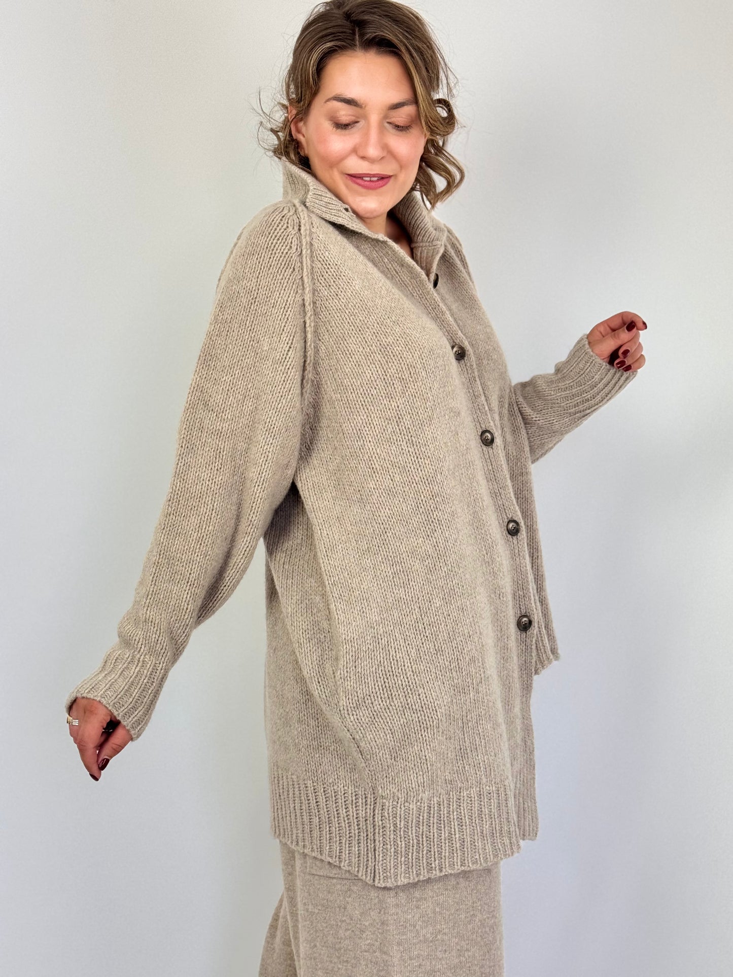 Sort Aarhus Jonida Cardigan Beige