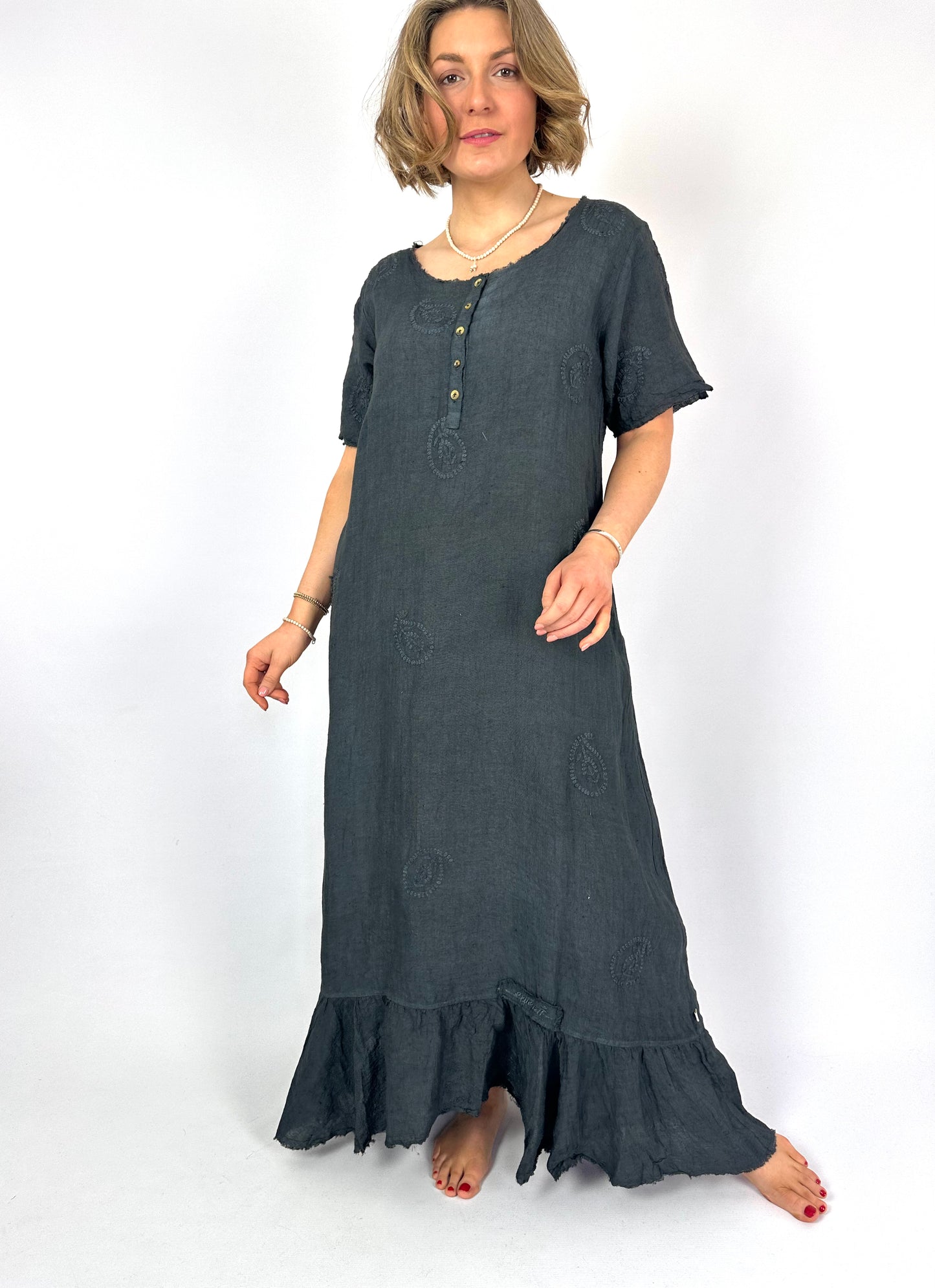Agencies TurQuoise Paola Dress Charcoal