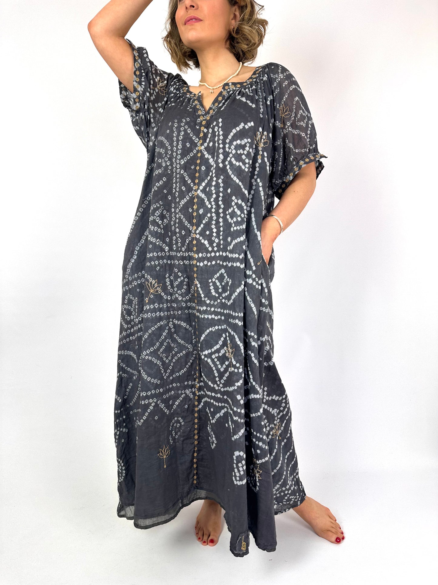 Agencies TurQuoise Barbara Bandhini Maxi Dress Charcoal
