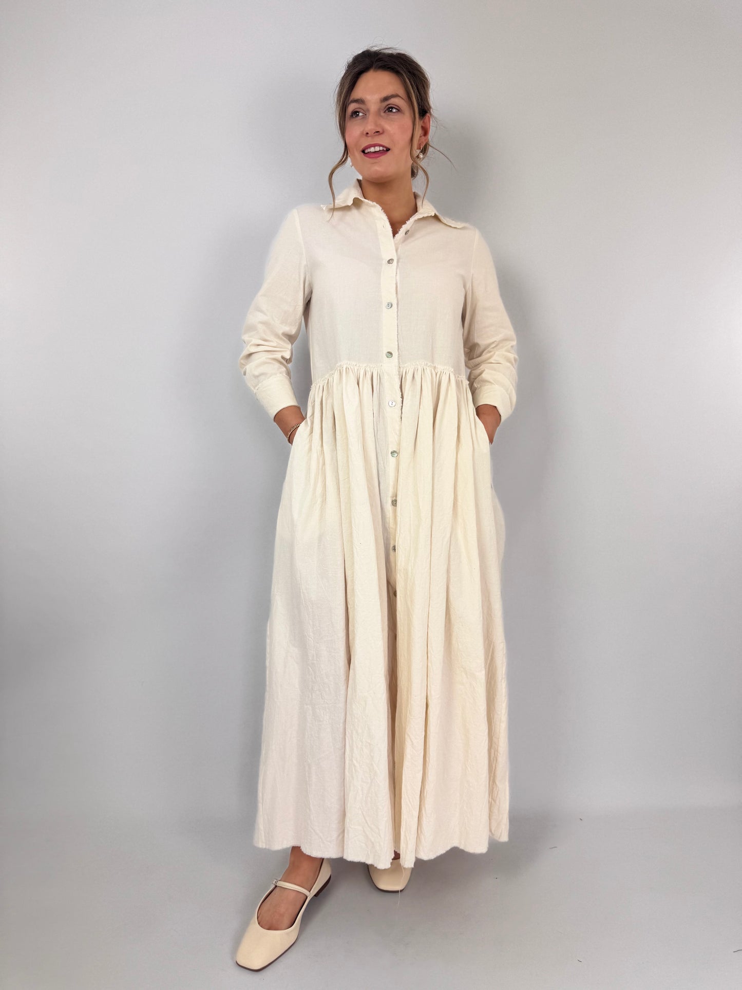 Officinae Chemisier Dress Ivory