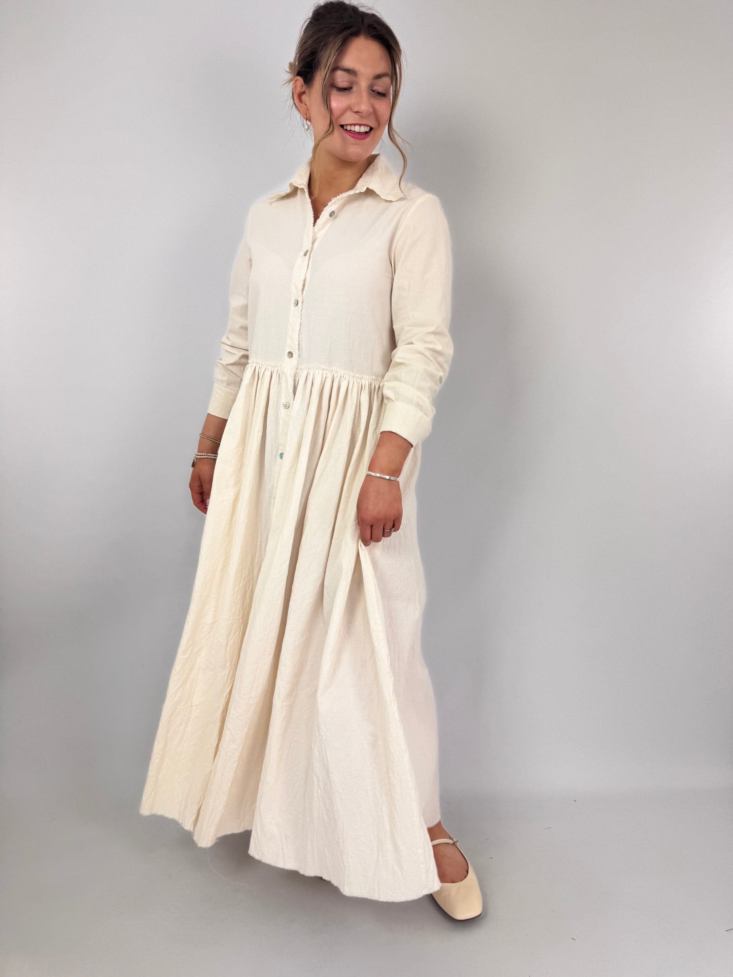 Officinae Chemisier Dress Ivory