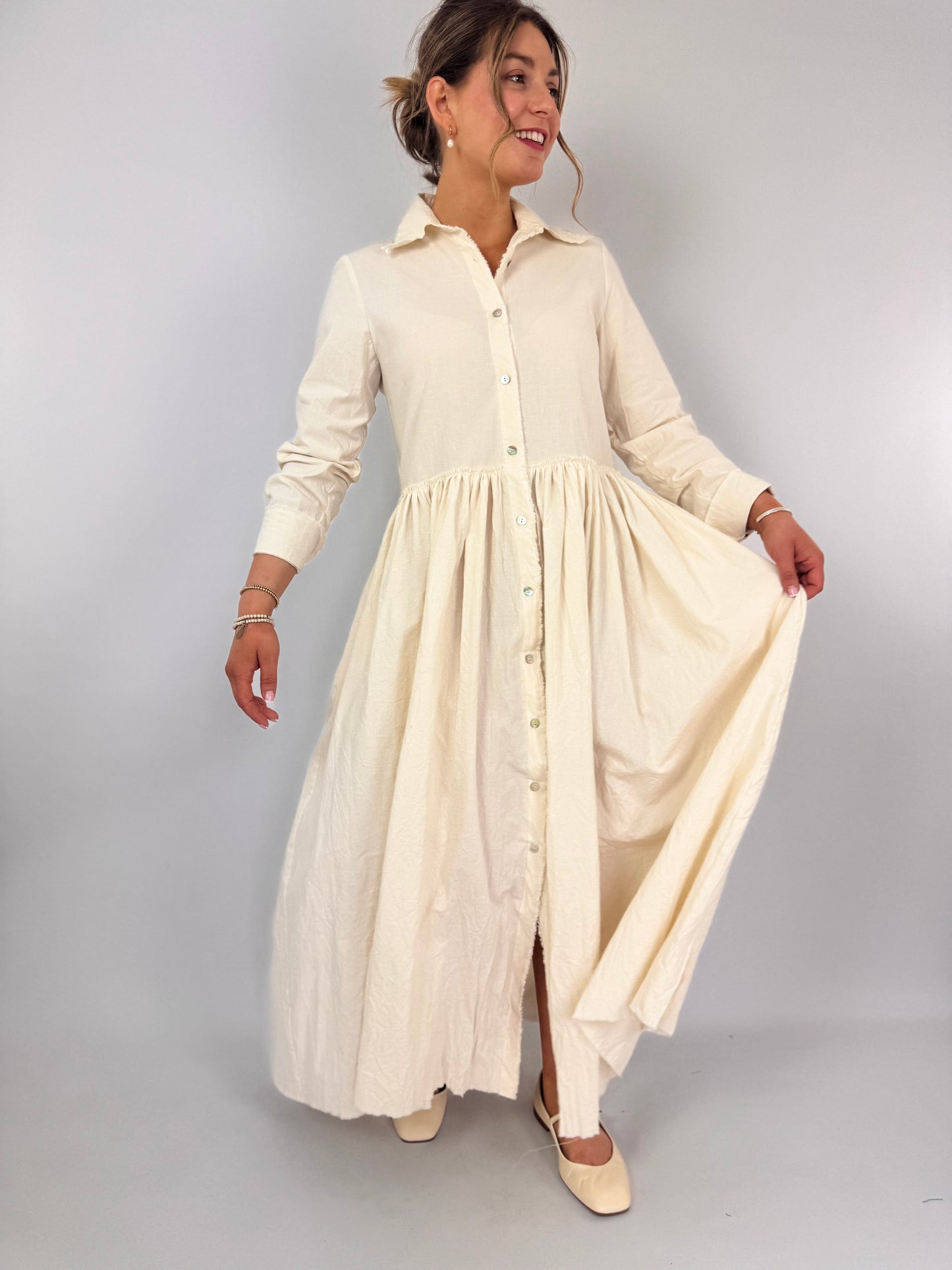 Officinae Chemisier Dress Ivory