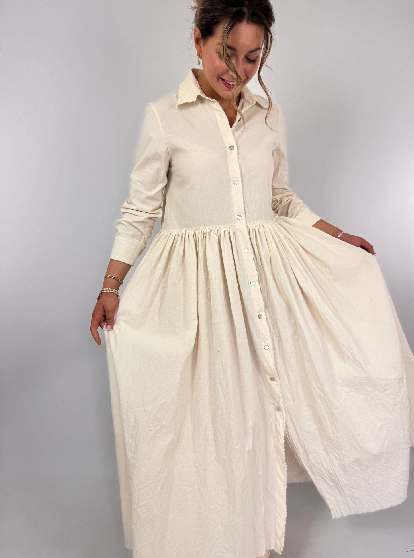 Officinae Chemisier Dress Ivory