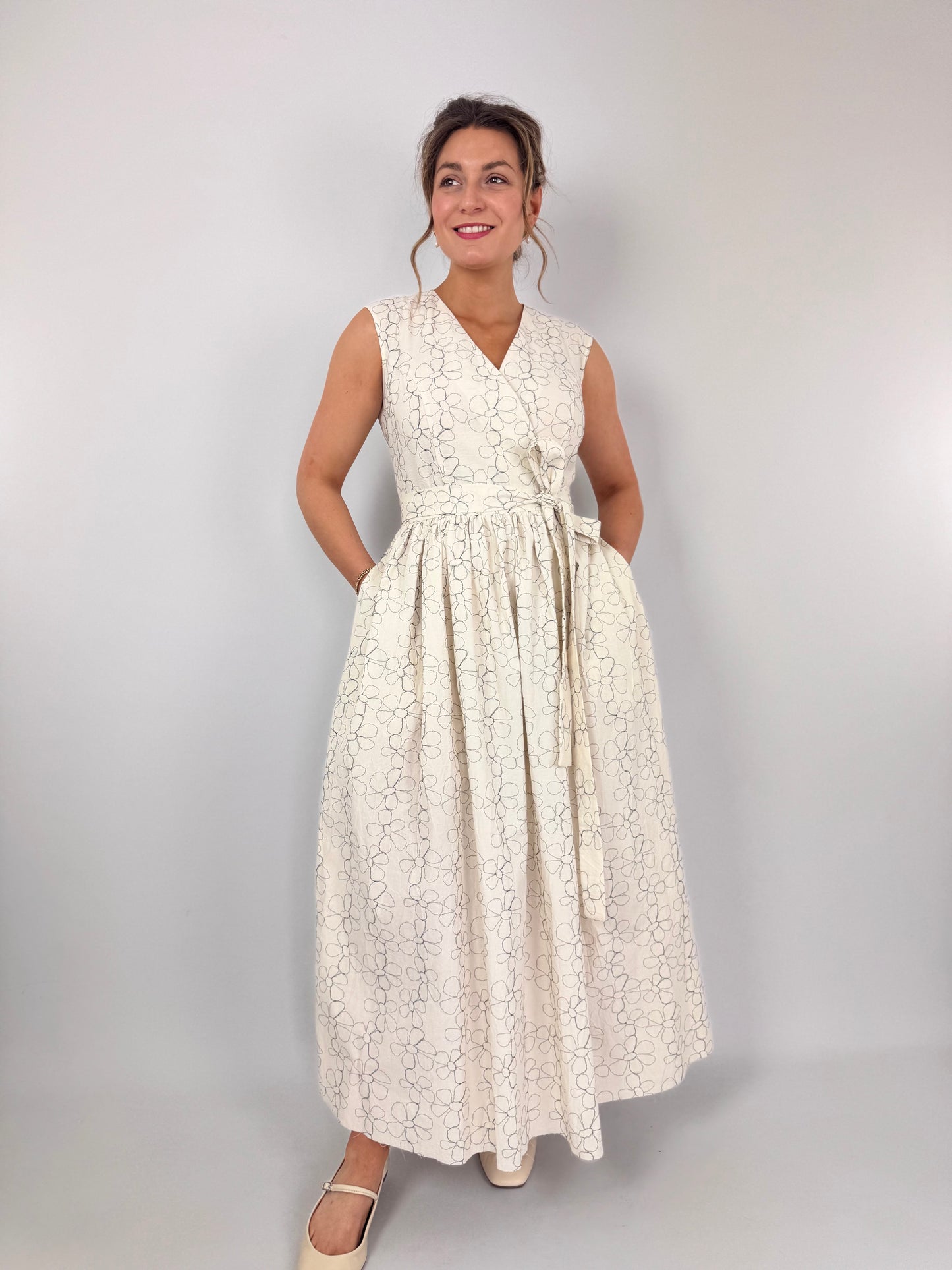 Officinae Eu Dress Ivory/Blue