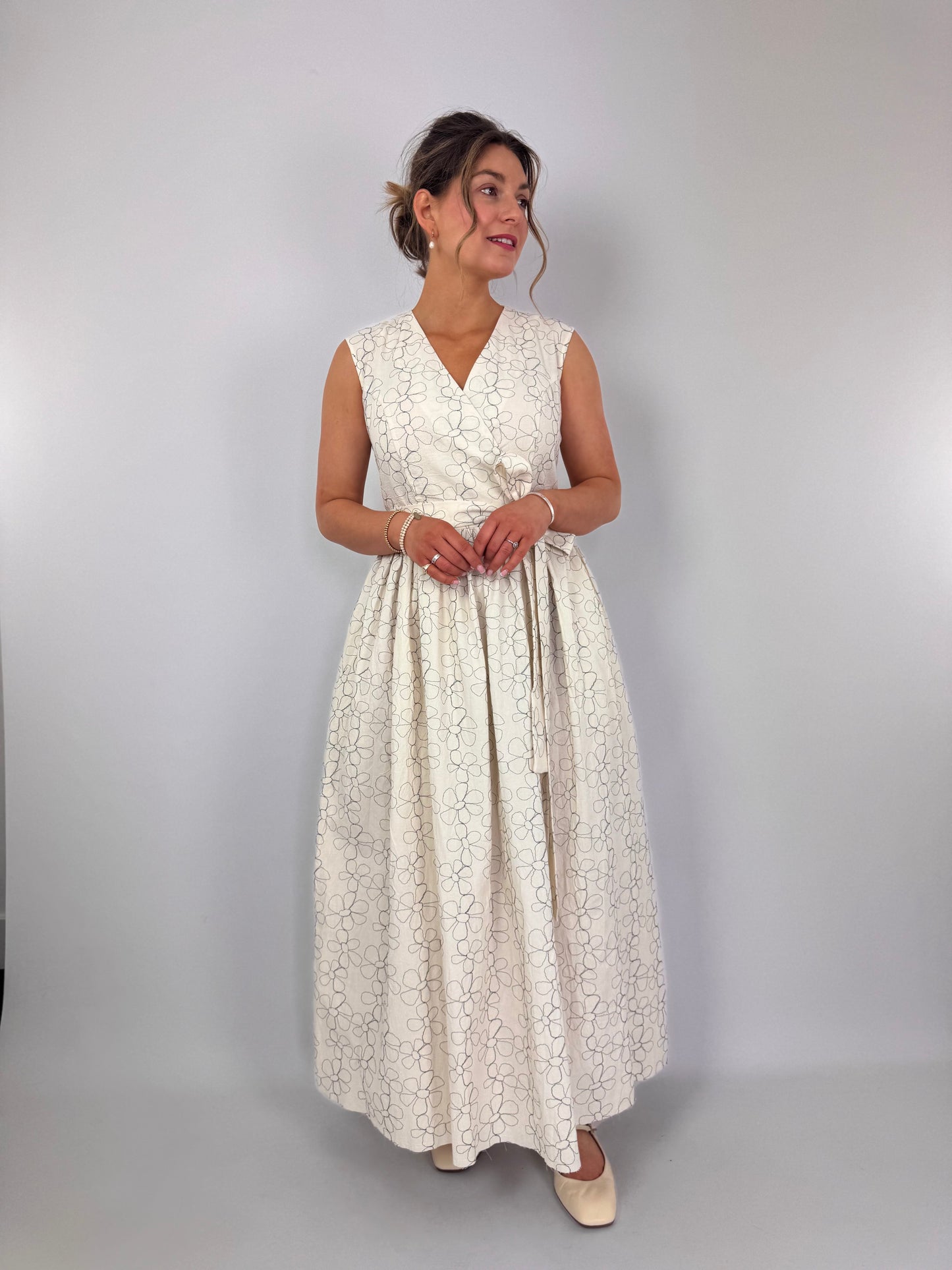 Officinae Eu Dress Ivory/Blue