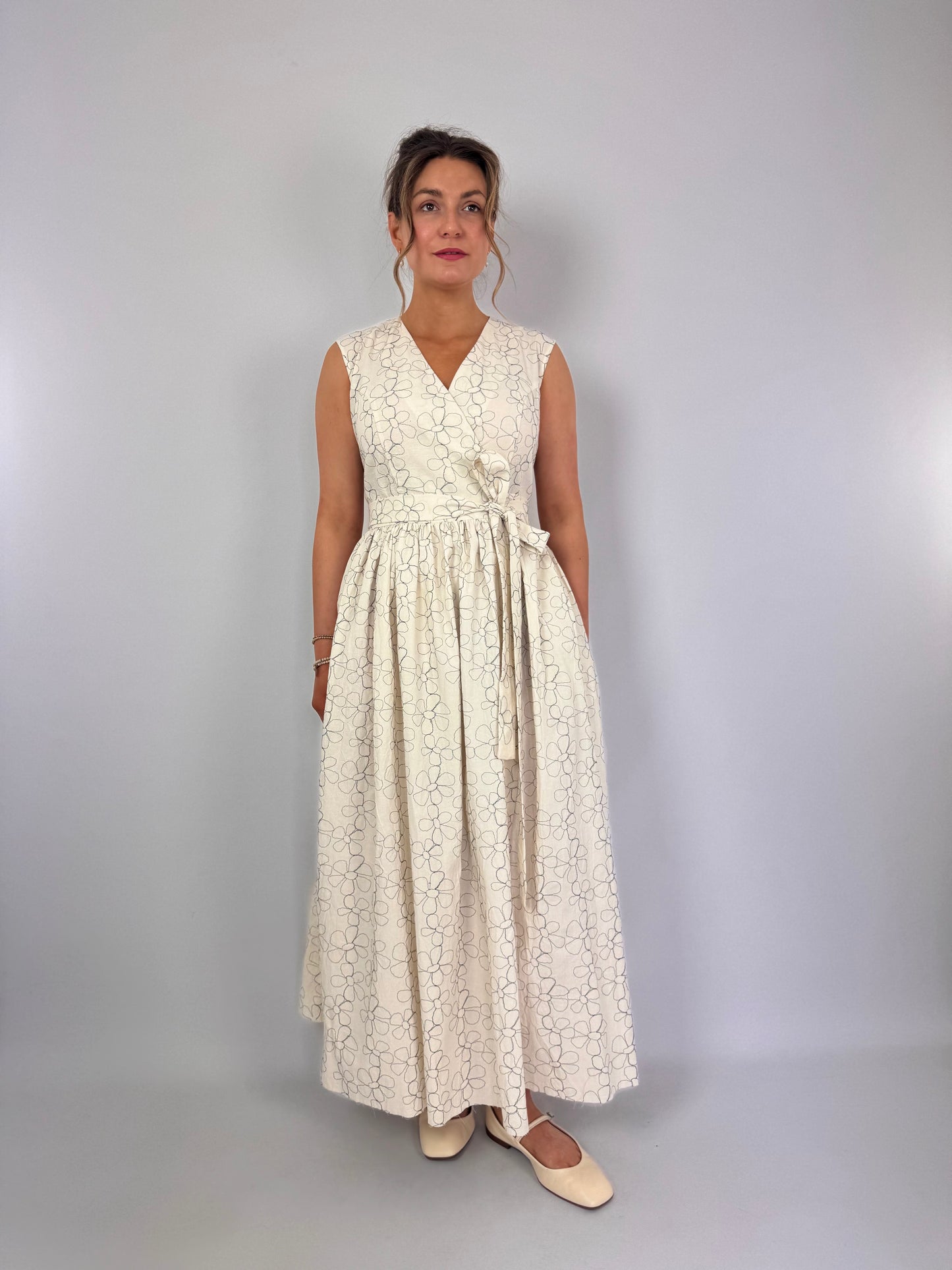 Officinae Eu Dress Ivory/Blue