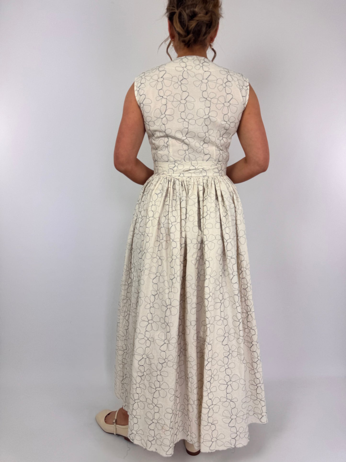 Officinae Eu Dress Ivory/Blue