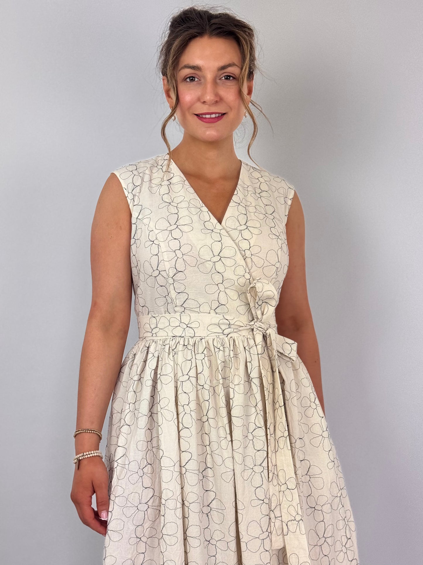 Officinae Eu Dress Ivory/Blue