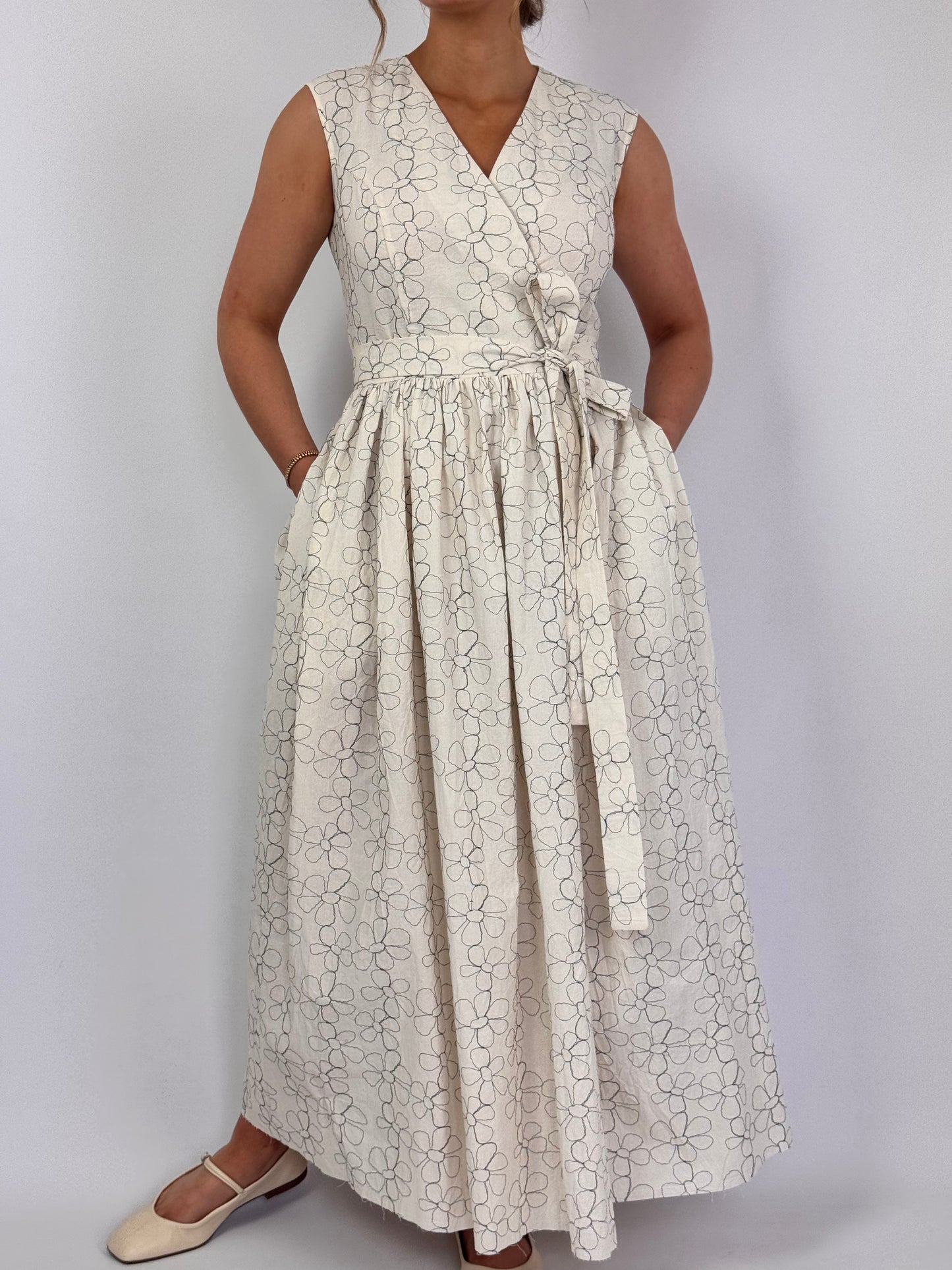 Officinae Eu Dress Ivory/Blue