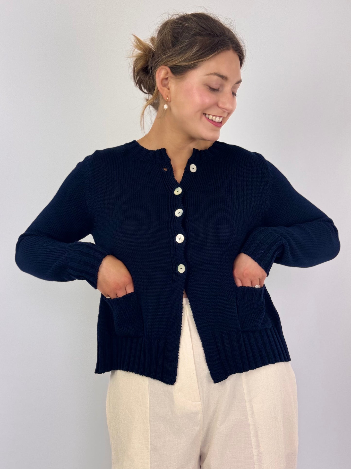 Officinae Adele Cardigan Navy