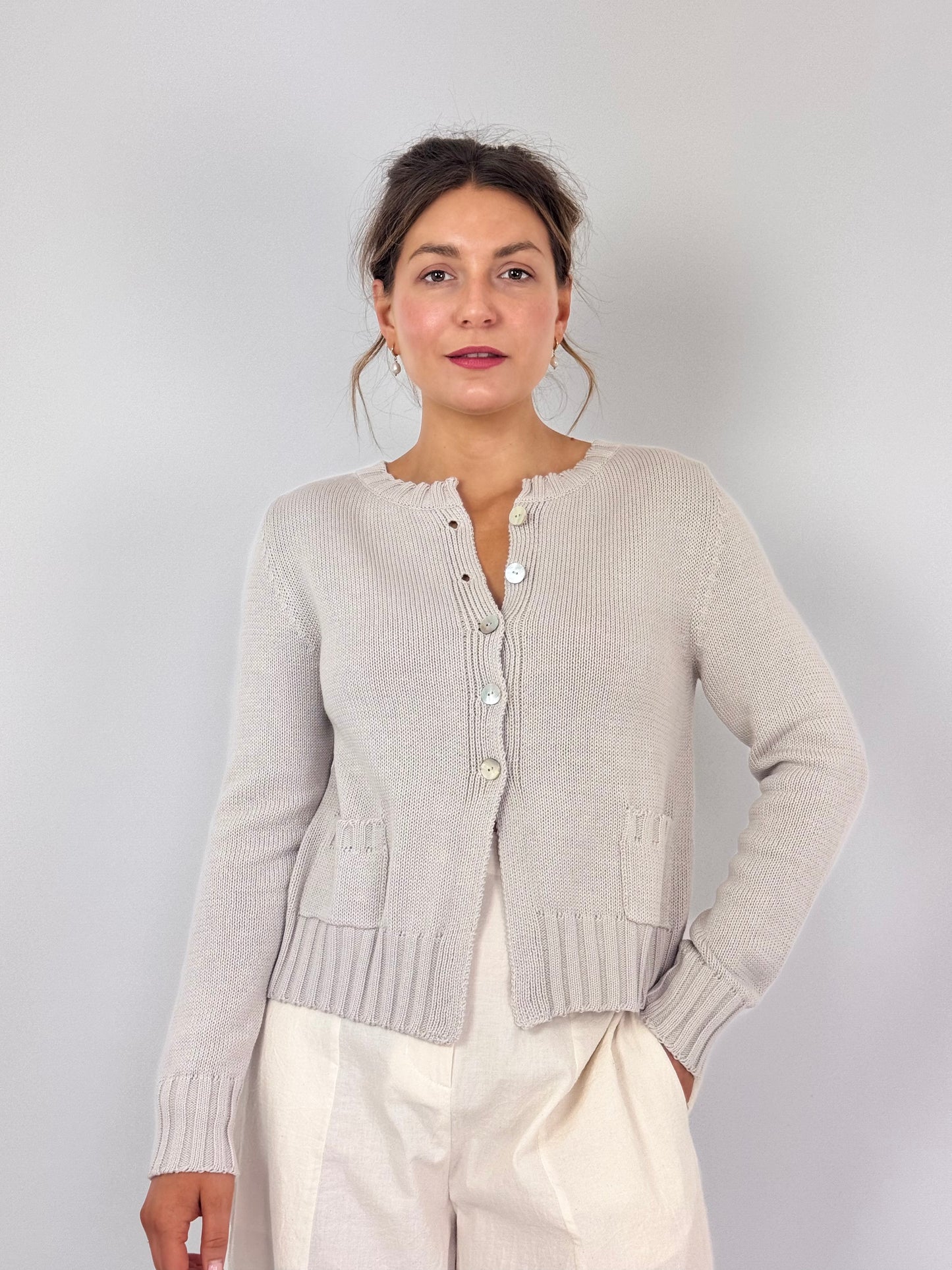 Officinae Adele Cardigan Gardenia