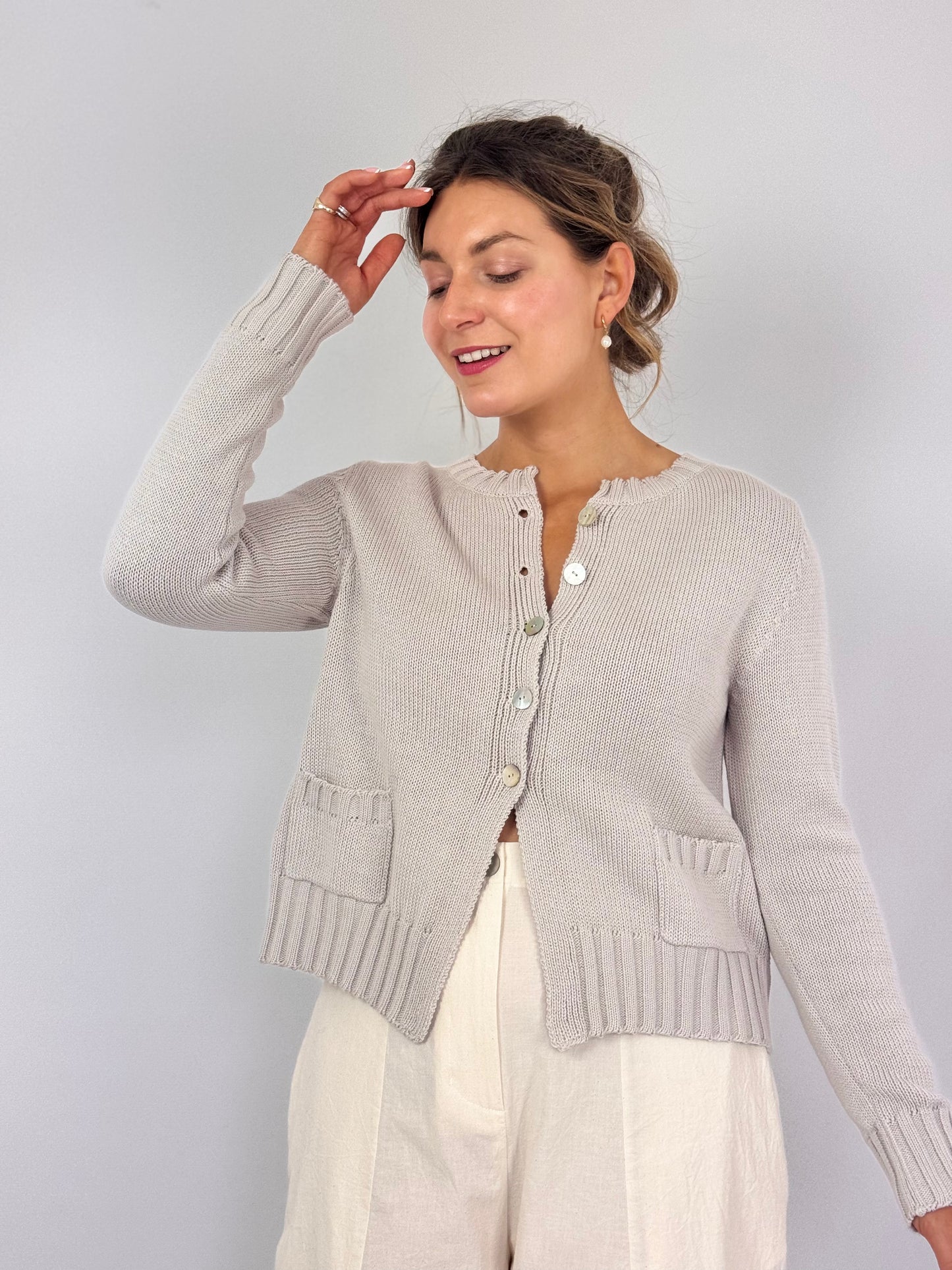 Officinae Adele Cardigan Gardenia