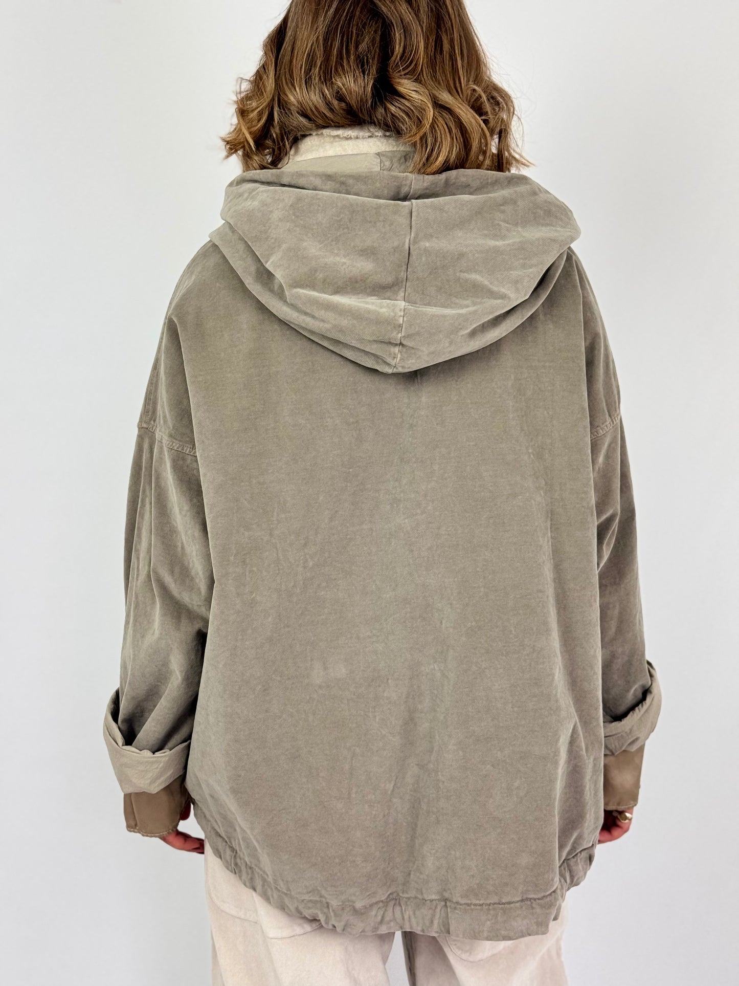 Album di Famiglia 4346 Hooded V Jacket Glace