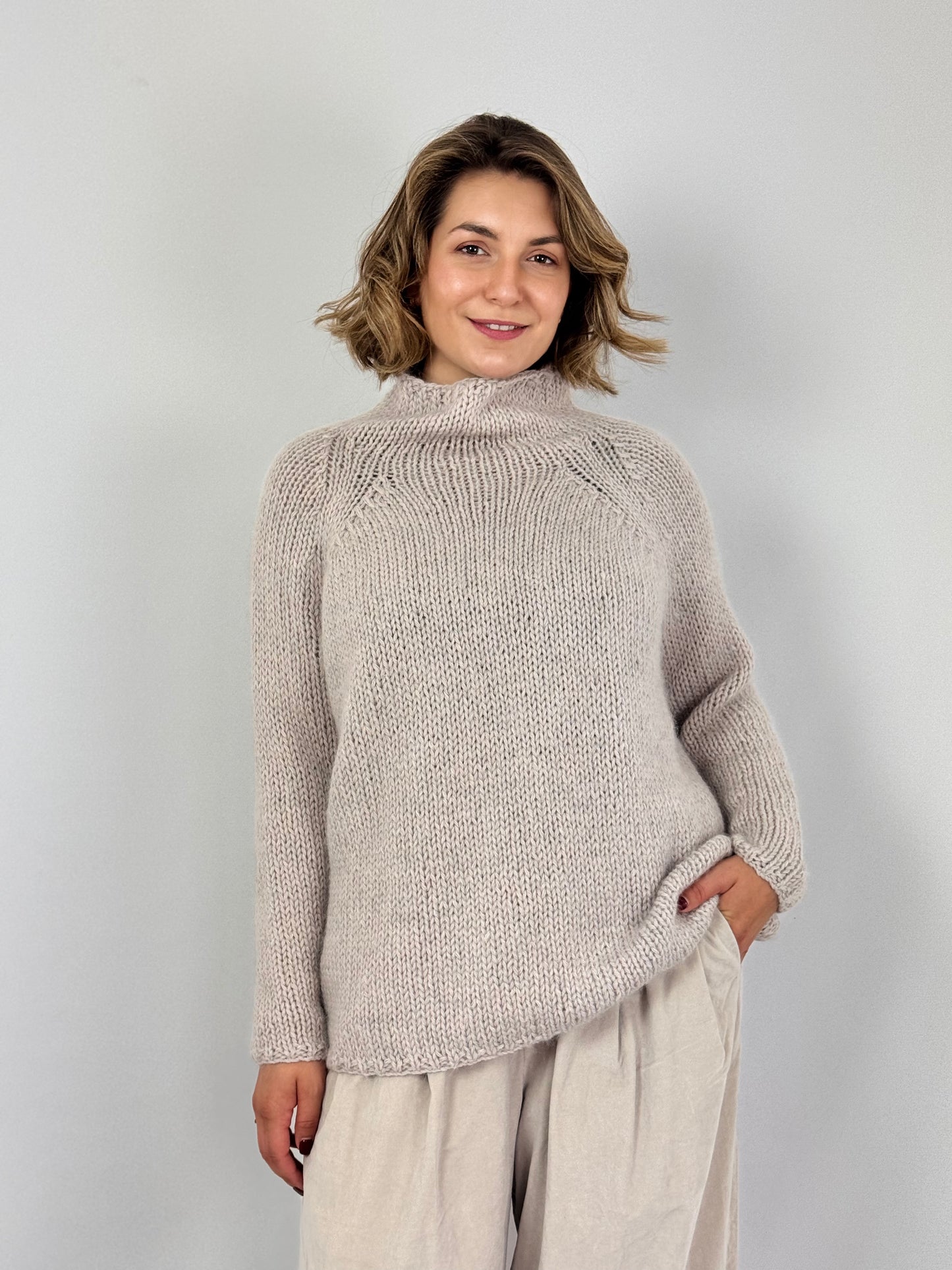 Album di Famiglia 1947 Dolcevita Jumper Oatmeal