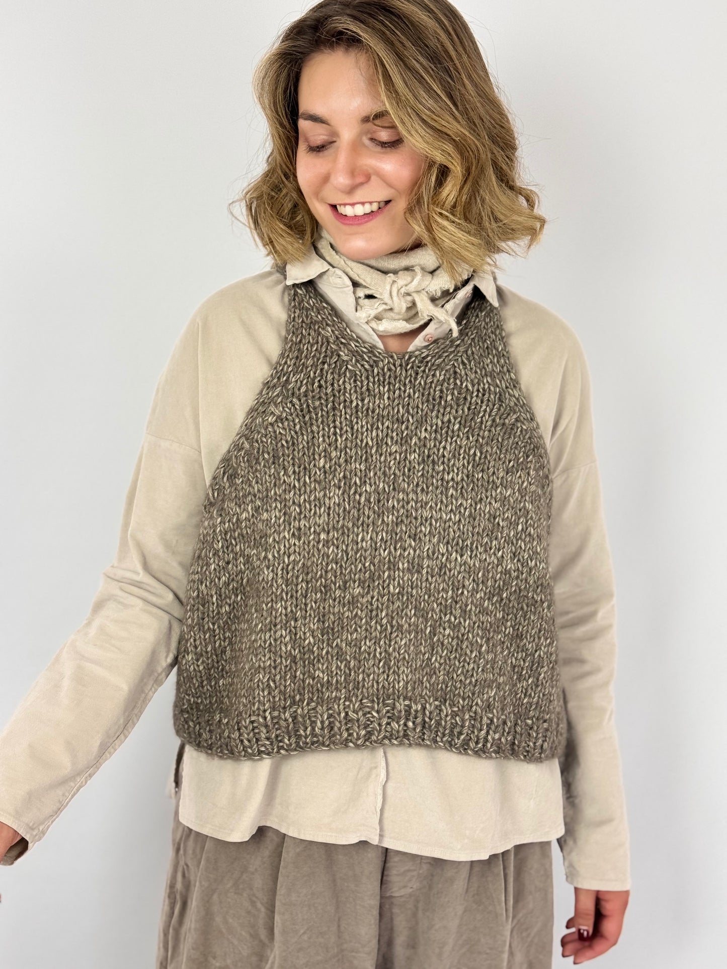 Album di Famiglia 4436 Vest Jumper Pepper