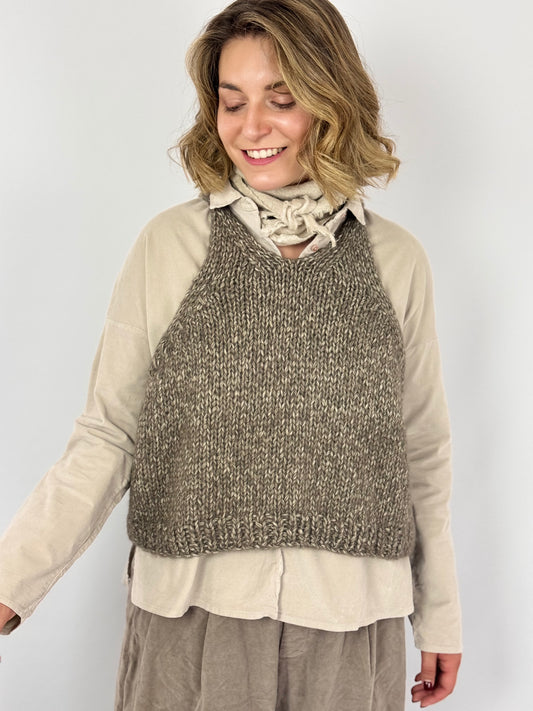 Album di Famiglia 4436 Vest Jumper Pepper