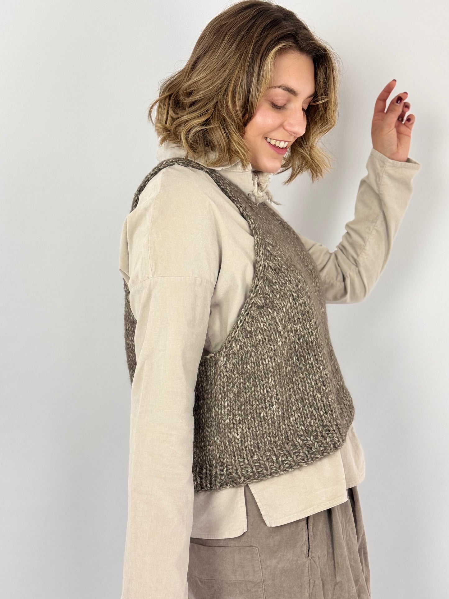 Album di Famiglia 4436 Vest Jumper Pepper