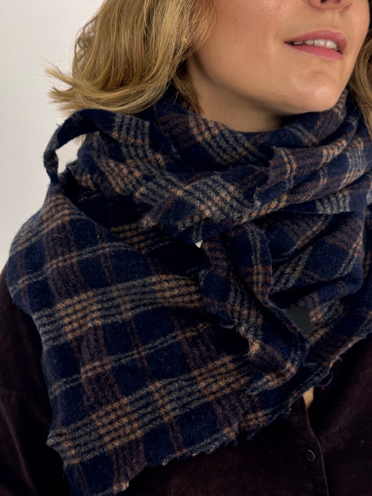 Album di Famiglia Tartan Scarf Ink