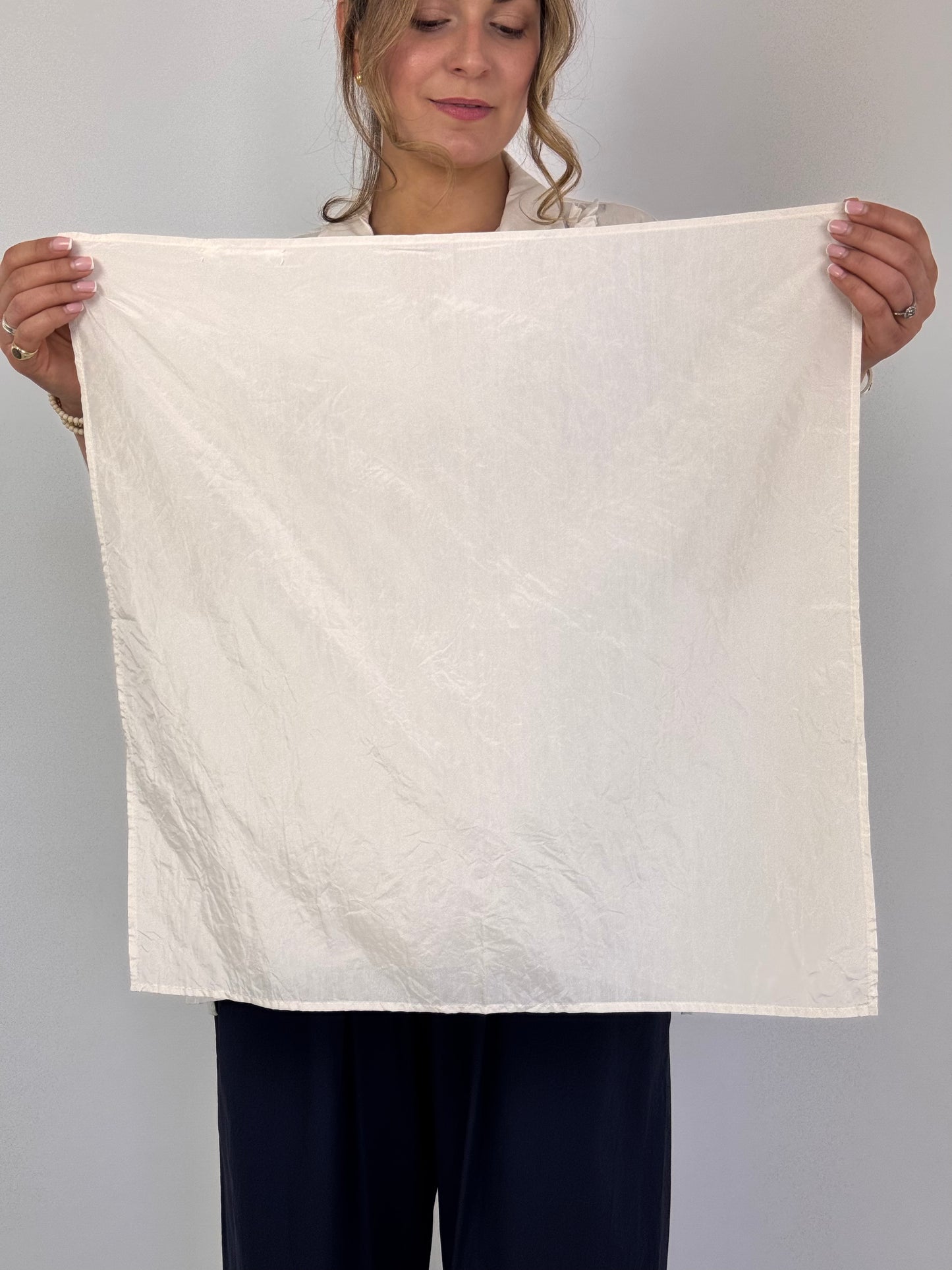 TouJours Silk Scarf Ivory