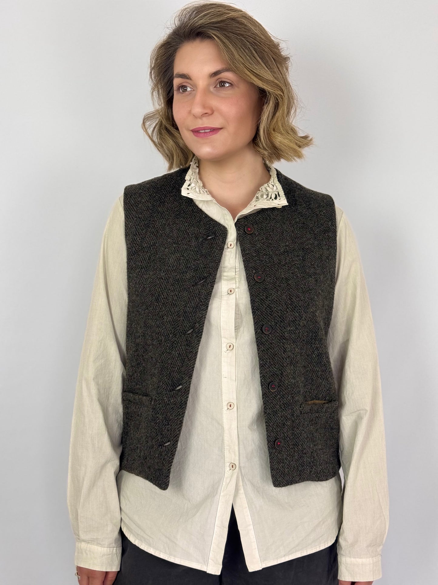 Hannoh Wessel Gerda Waistcoat Brown