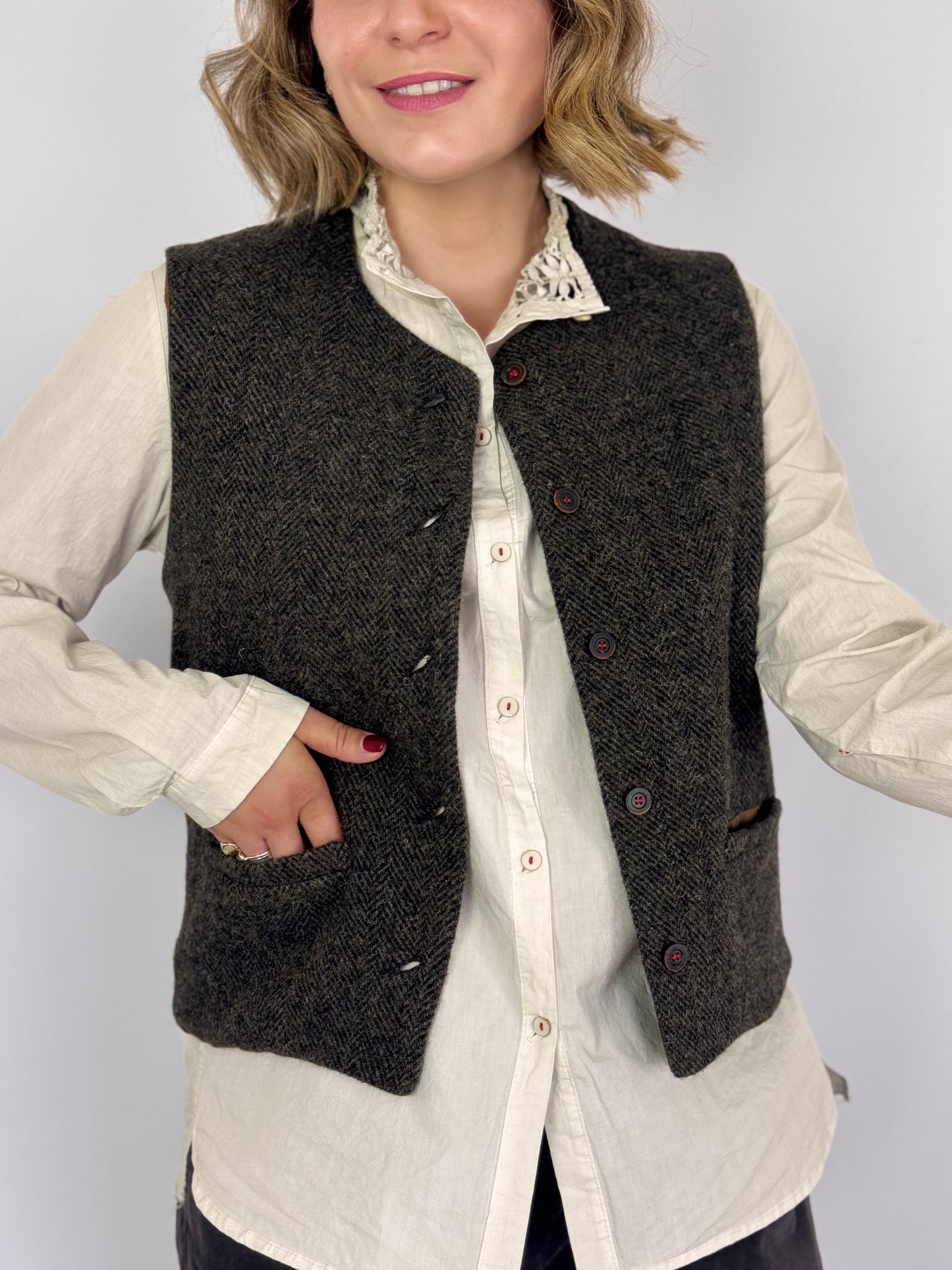 Hannoh Wessel Gerda Waistcoat Brown