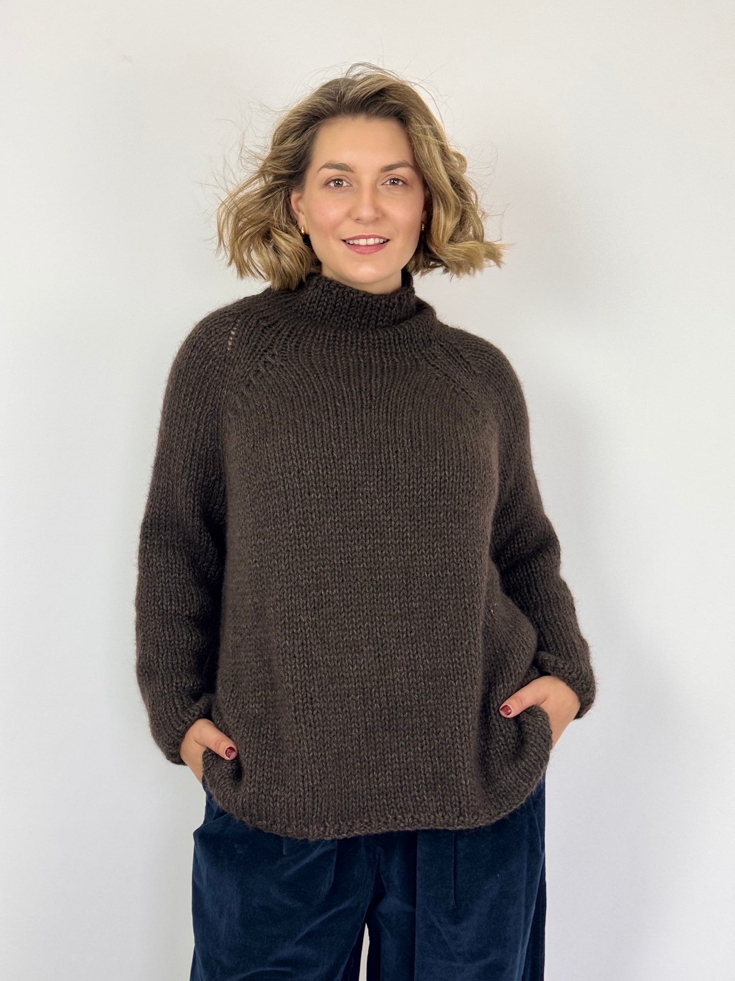 Album di Famiglia 1947 Dolcevita Jumper Choco