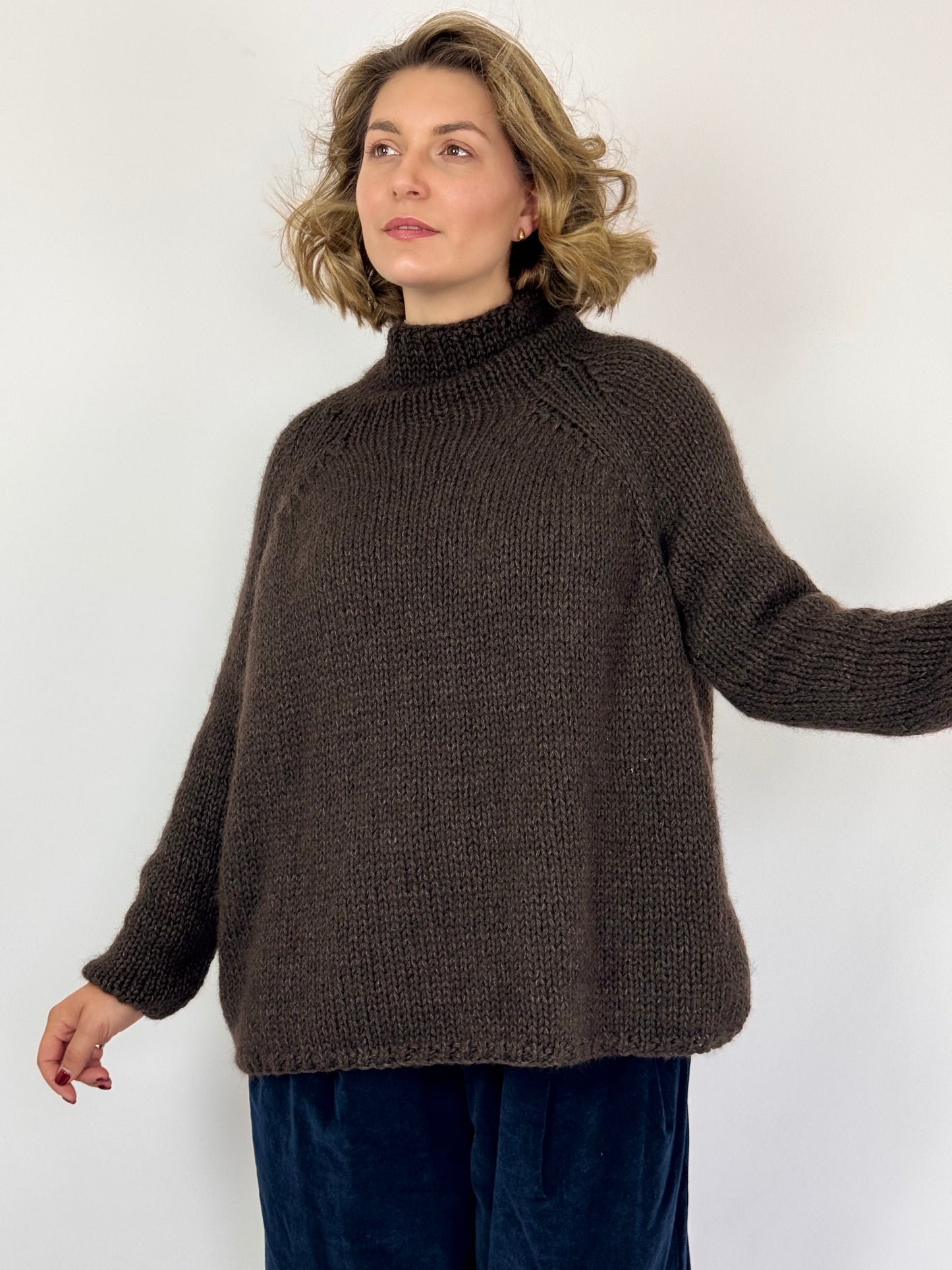 Album di Famiglia 1947 Dolcevita Jumper Choco