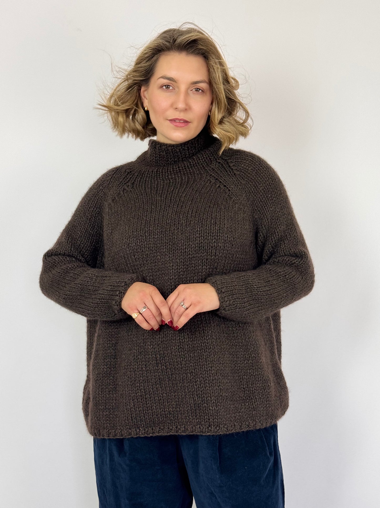 Album di Famiglia 1947 Dolcevita Jumper Choco