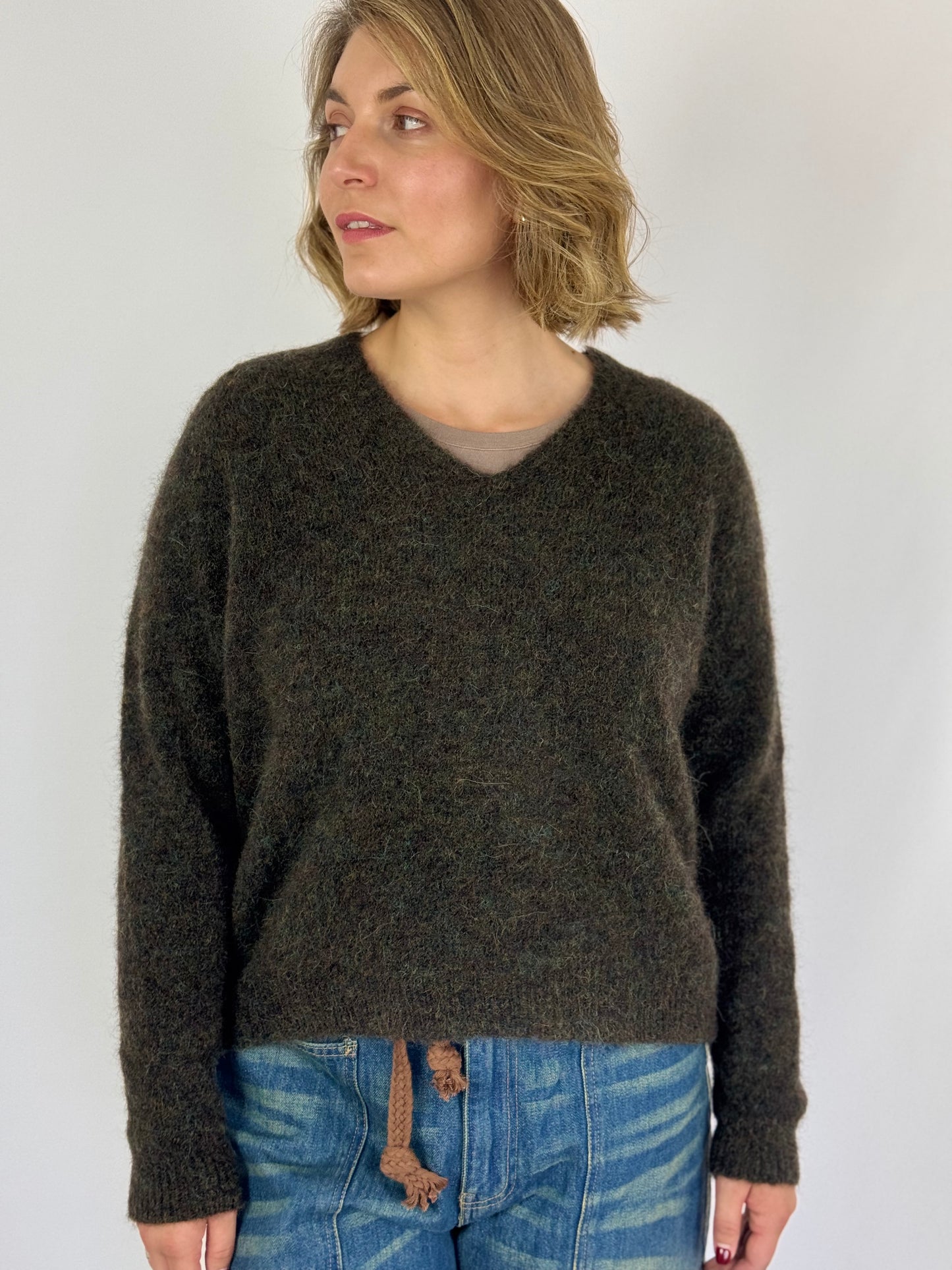 SibinLinnebjerg Sami Jumper Green/Brown