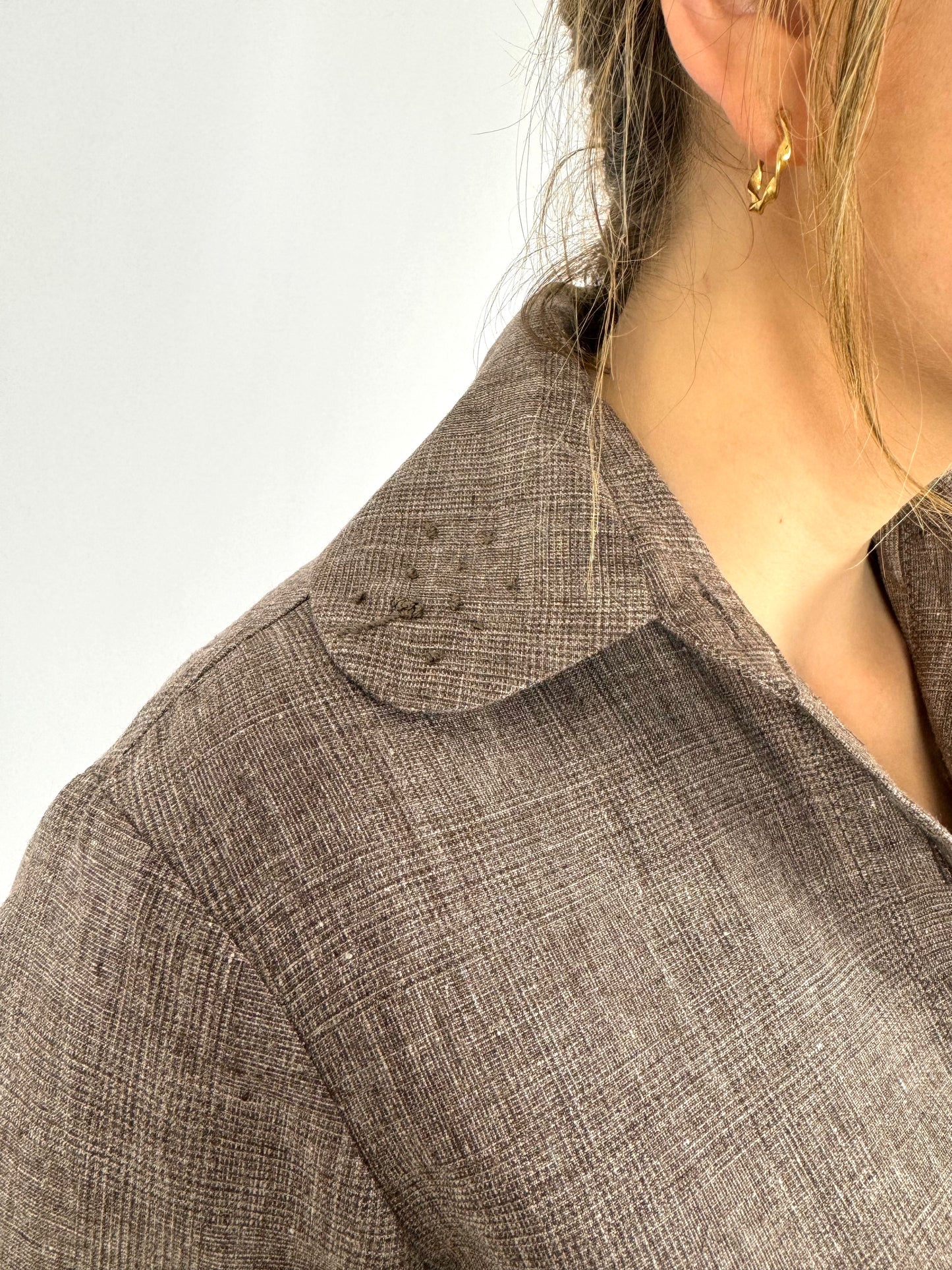 Der Antagonist 8 Embroidered Dress Brown Check