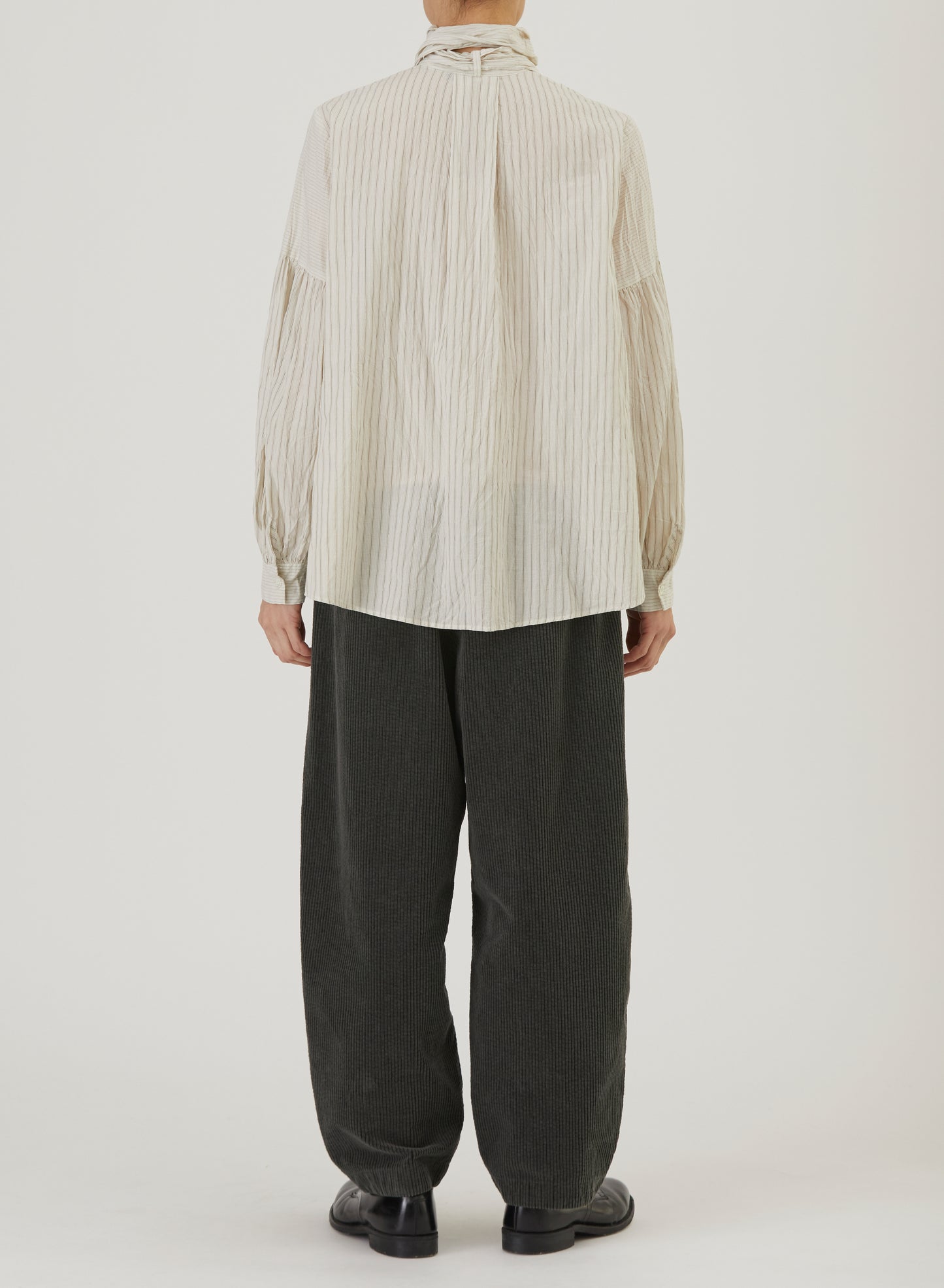 Pas De Calais 6856 Stripe Bow Blouse Ivory