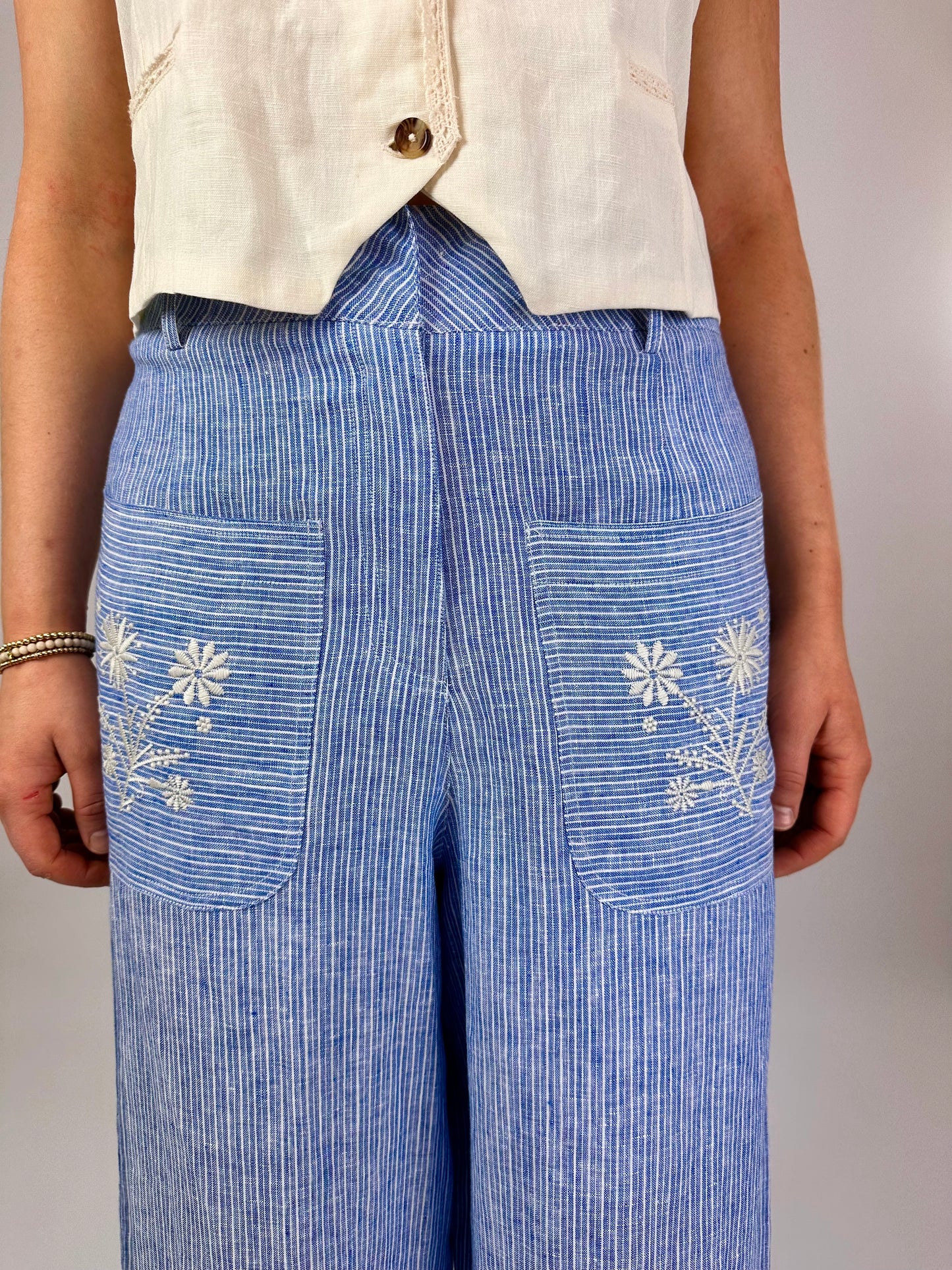 Louise Misha Virgilia Trousers Blue Stripe