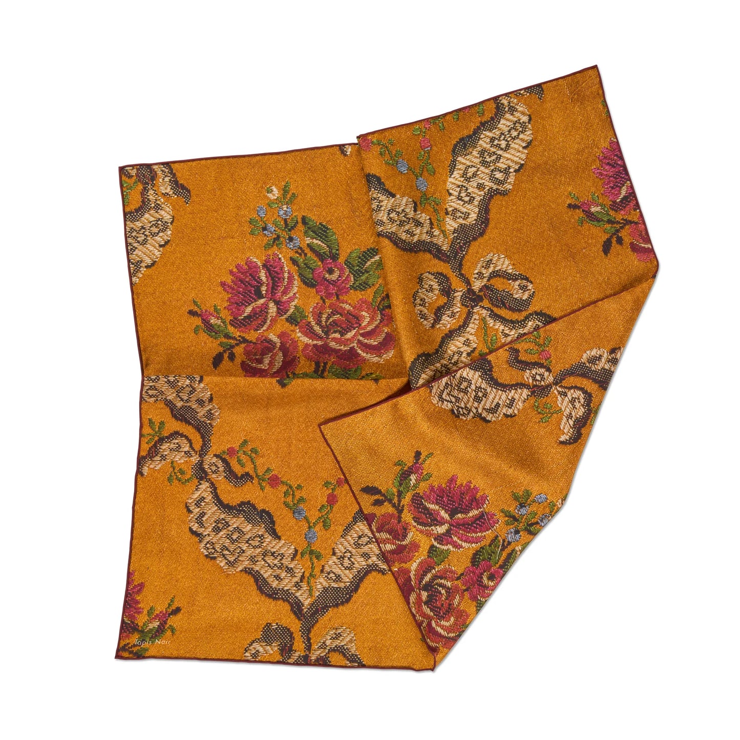 Tapis Noir Small Classical Yellow Garland Scarf