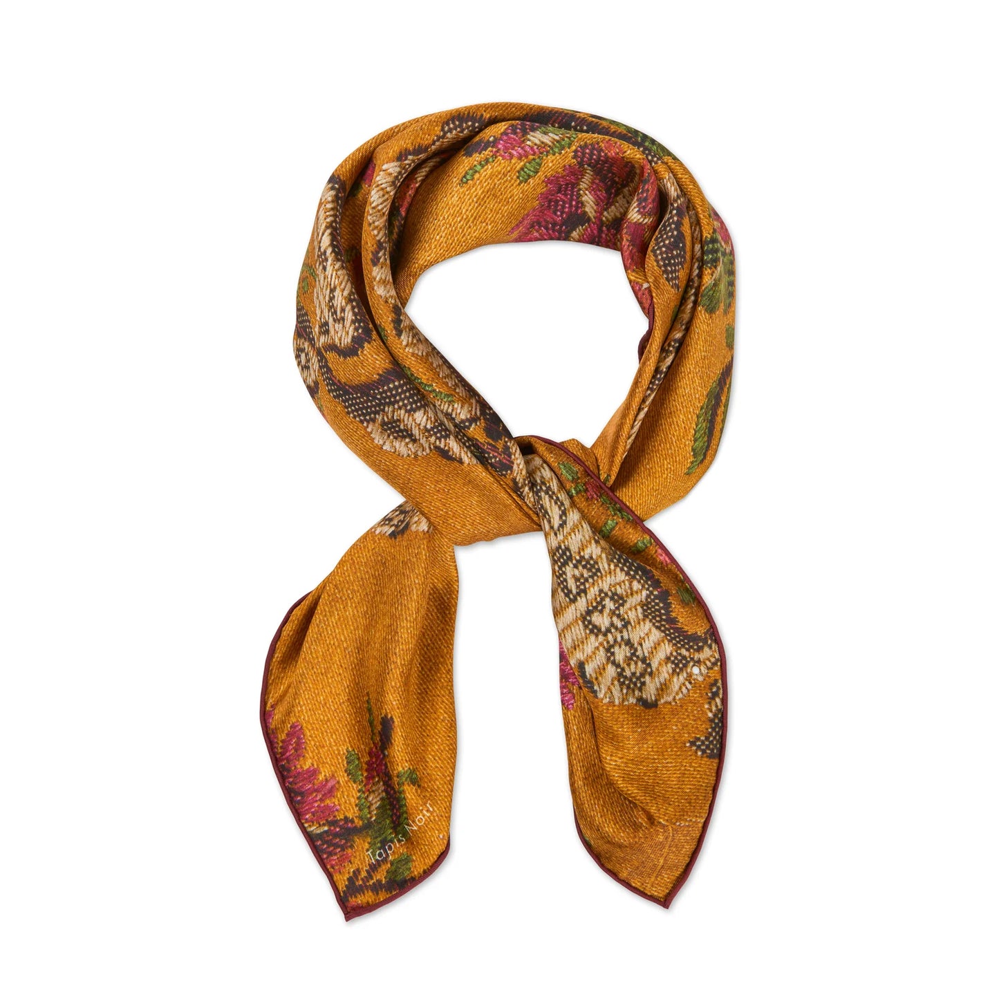 Tapis Noir Small Classical Yellow Garland Scarf