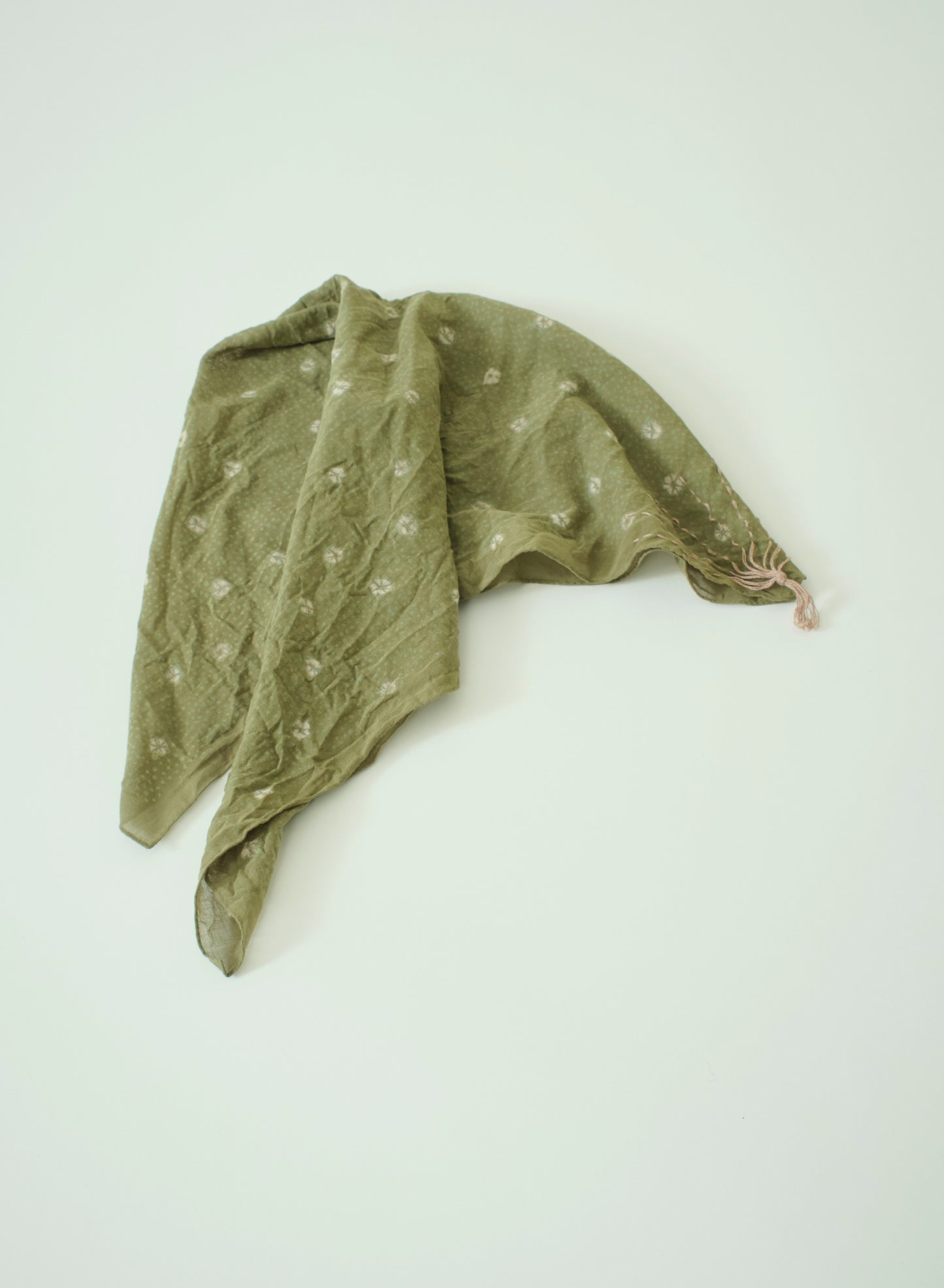 Pas De Calais 0650 Shibori Scarf Green